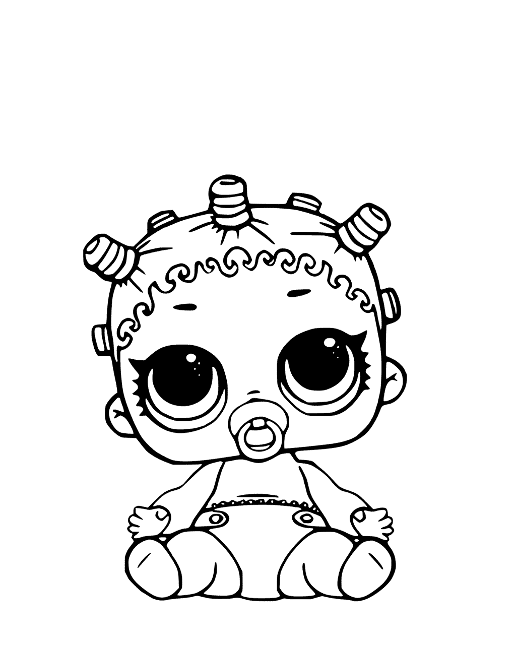 Lil Roller Sk8ter Coloring Page LOL Doll