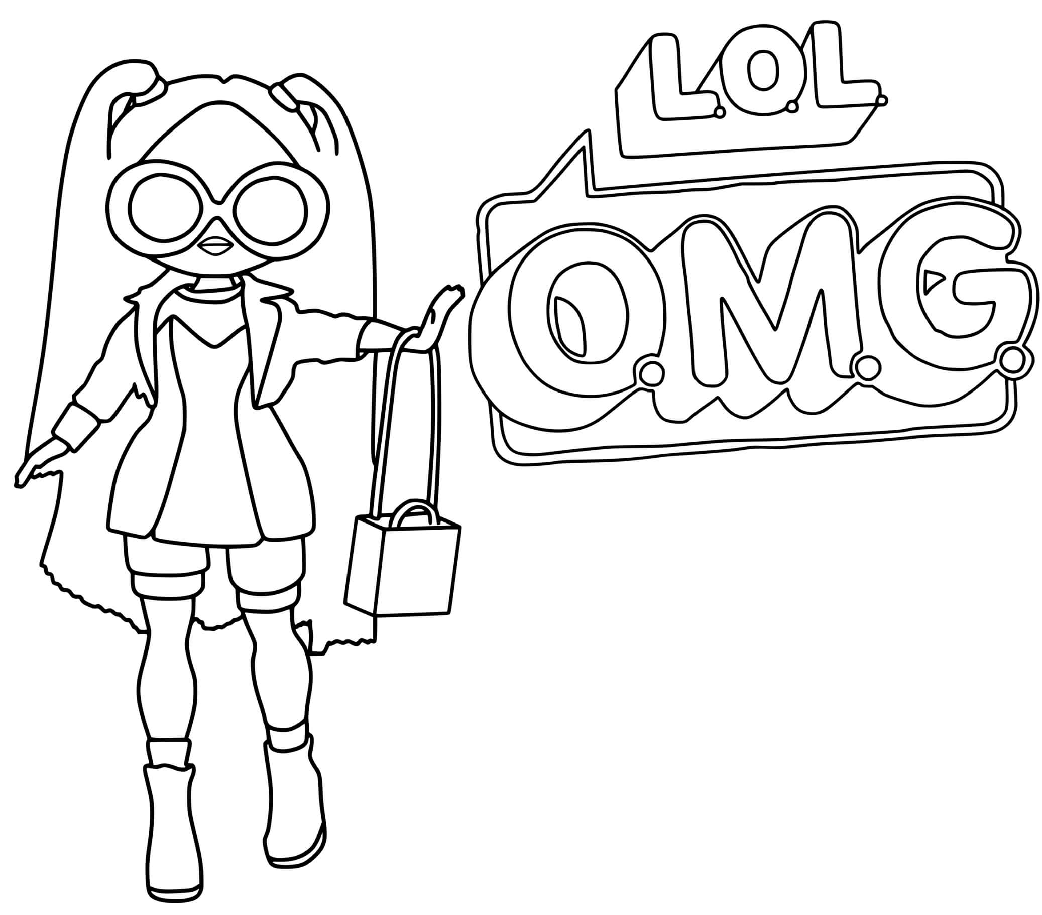 Lol Omg Logo ALT Grrrl Girl Coloring Page