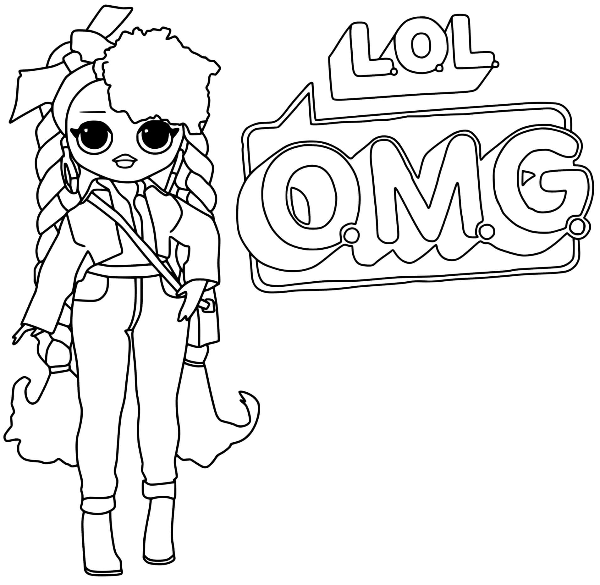 Lol Omg Logo Chillax Girl Coloring Page