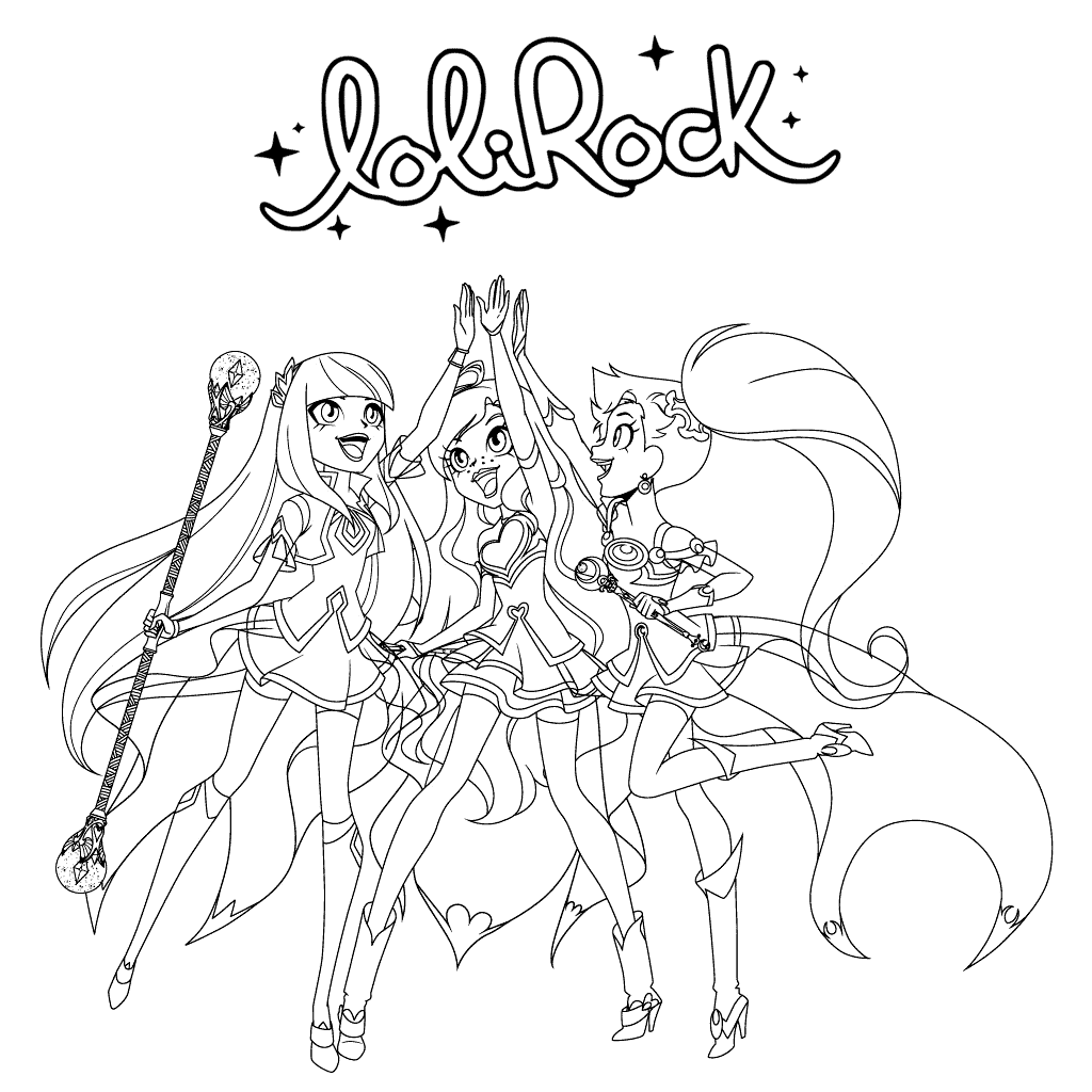 LoliRock Girls Coloring Page