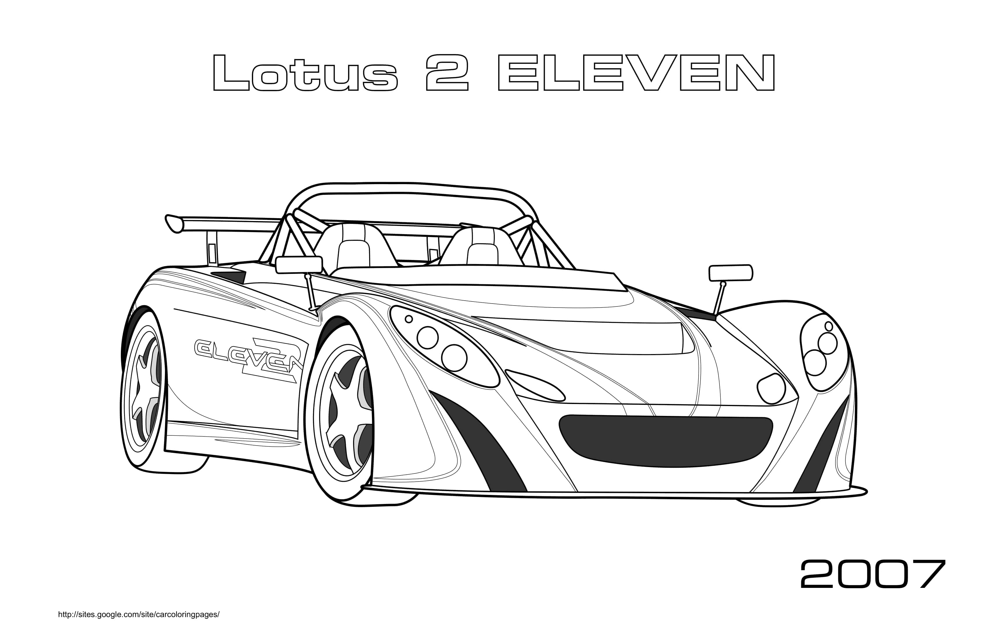 Lotus 2 Eleven 2007 Coloring Page