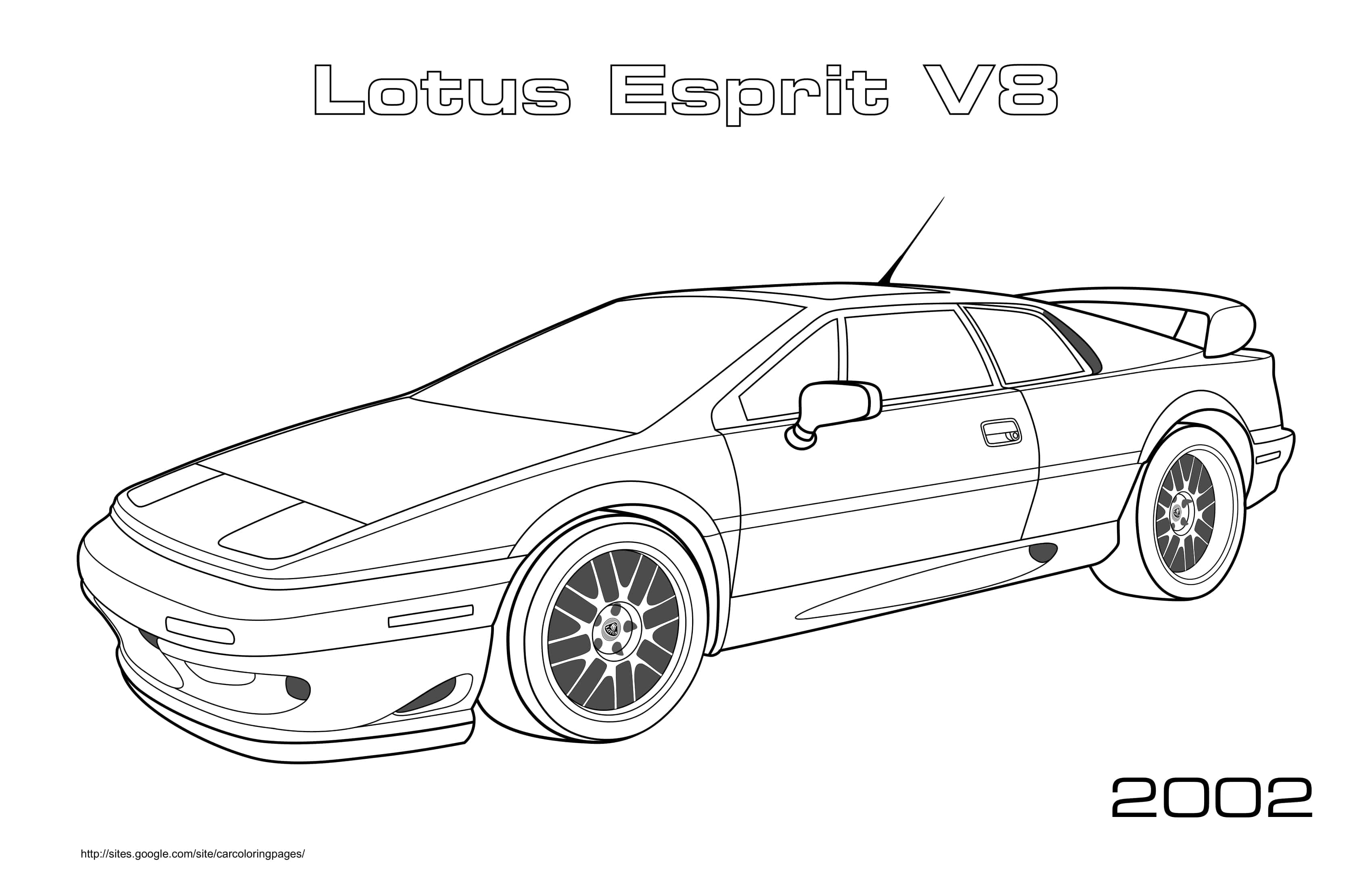 Lotus Esprit V8 2002 Coloring Page