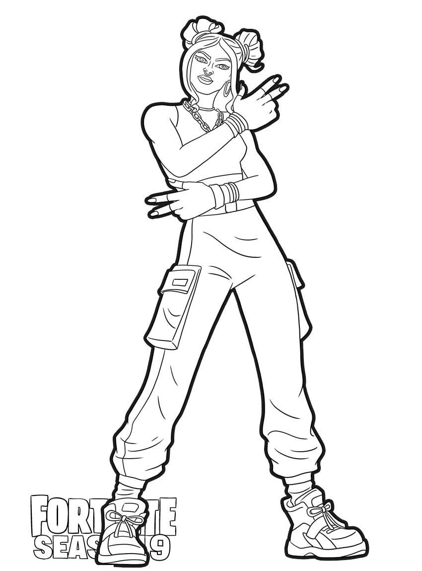 Luxe From Fortnite Season 9 Coloring Page