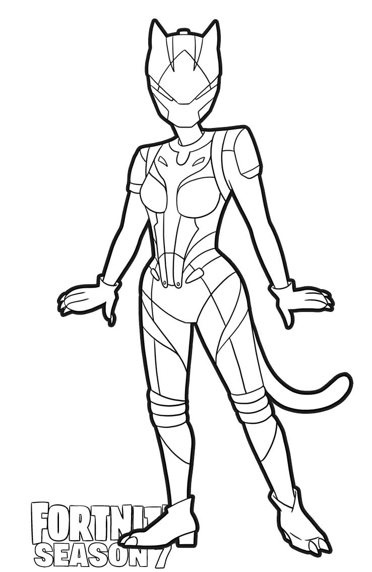 Lynx Max Tier Skin From Fortnite Coloring Page
