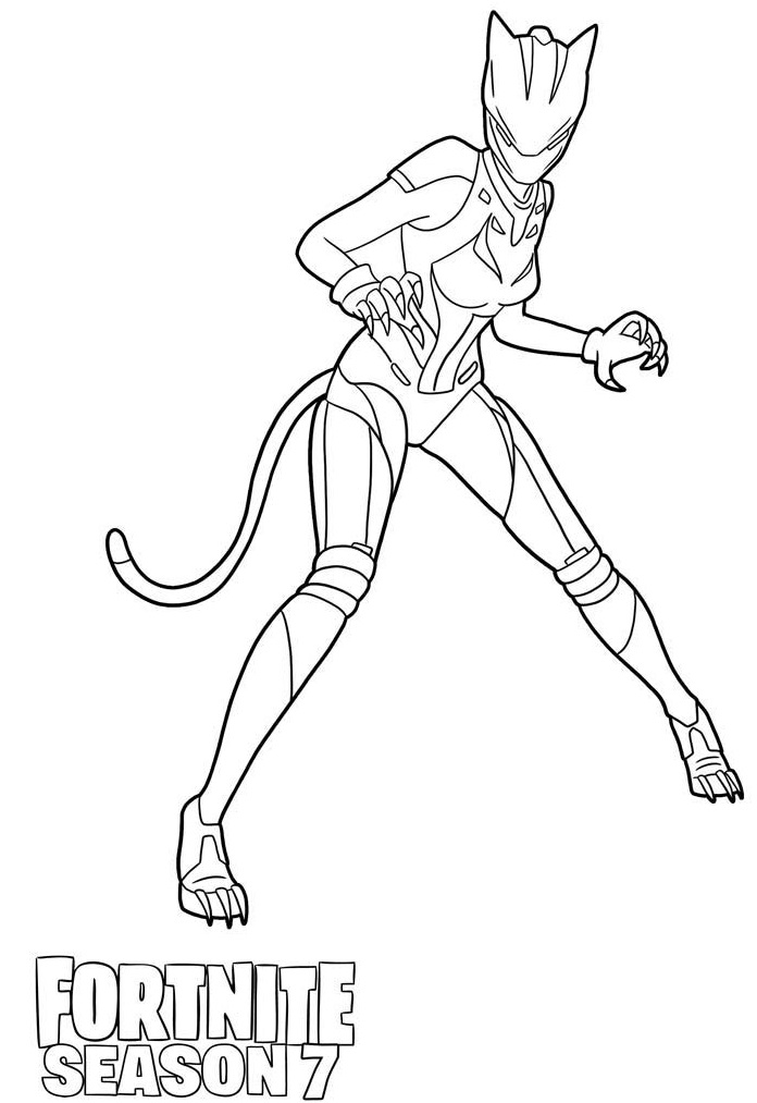 Lynx Max From Fortnite Season 7 Coloring Page