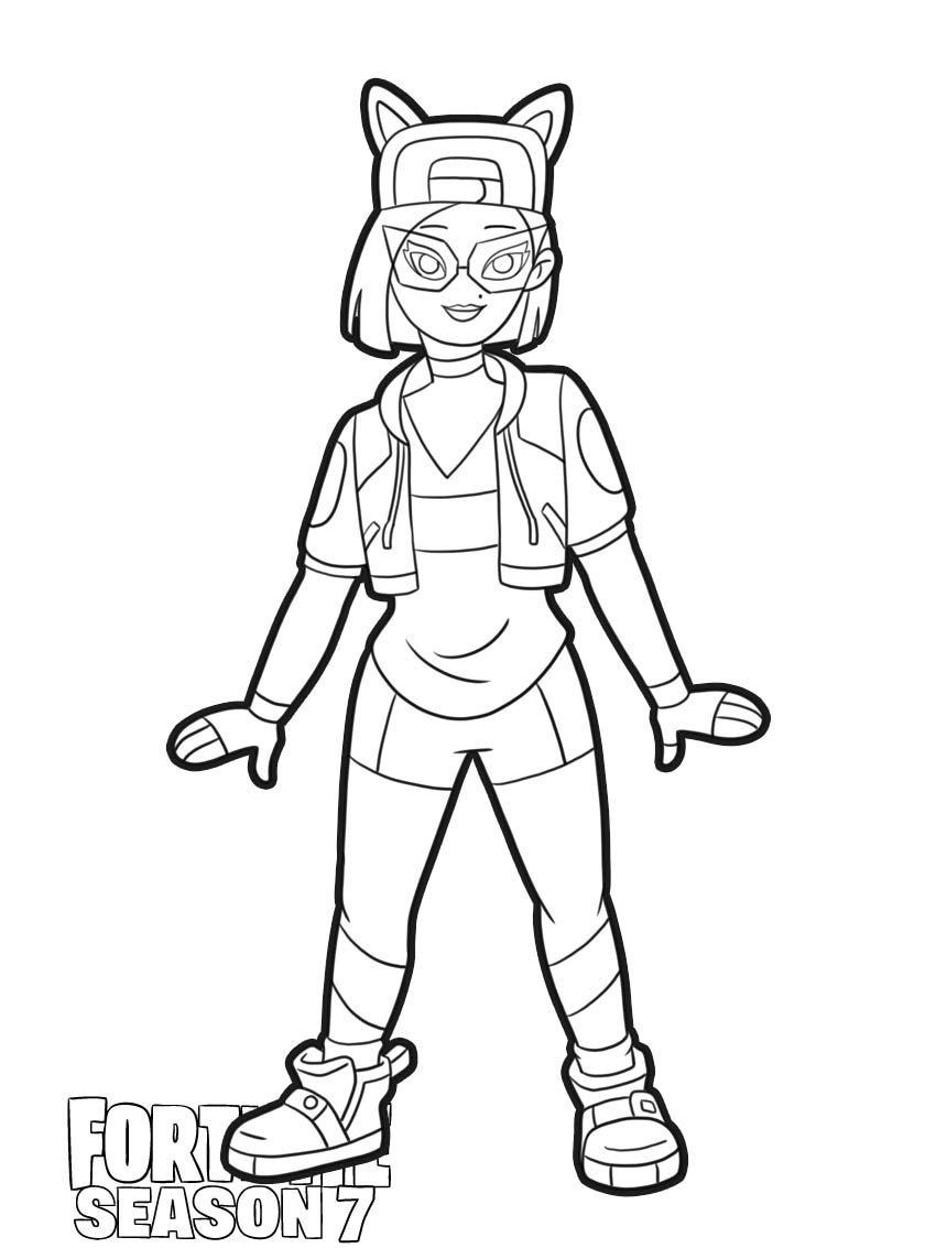 Lynx Level 1 Skin From Fortnite Coloring Page