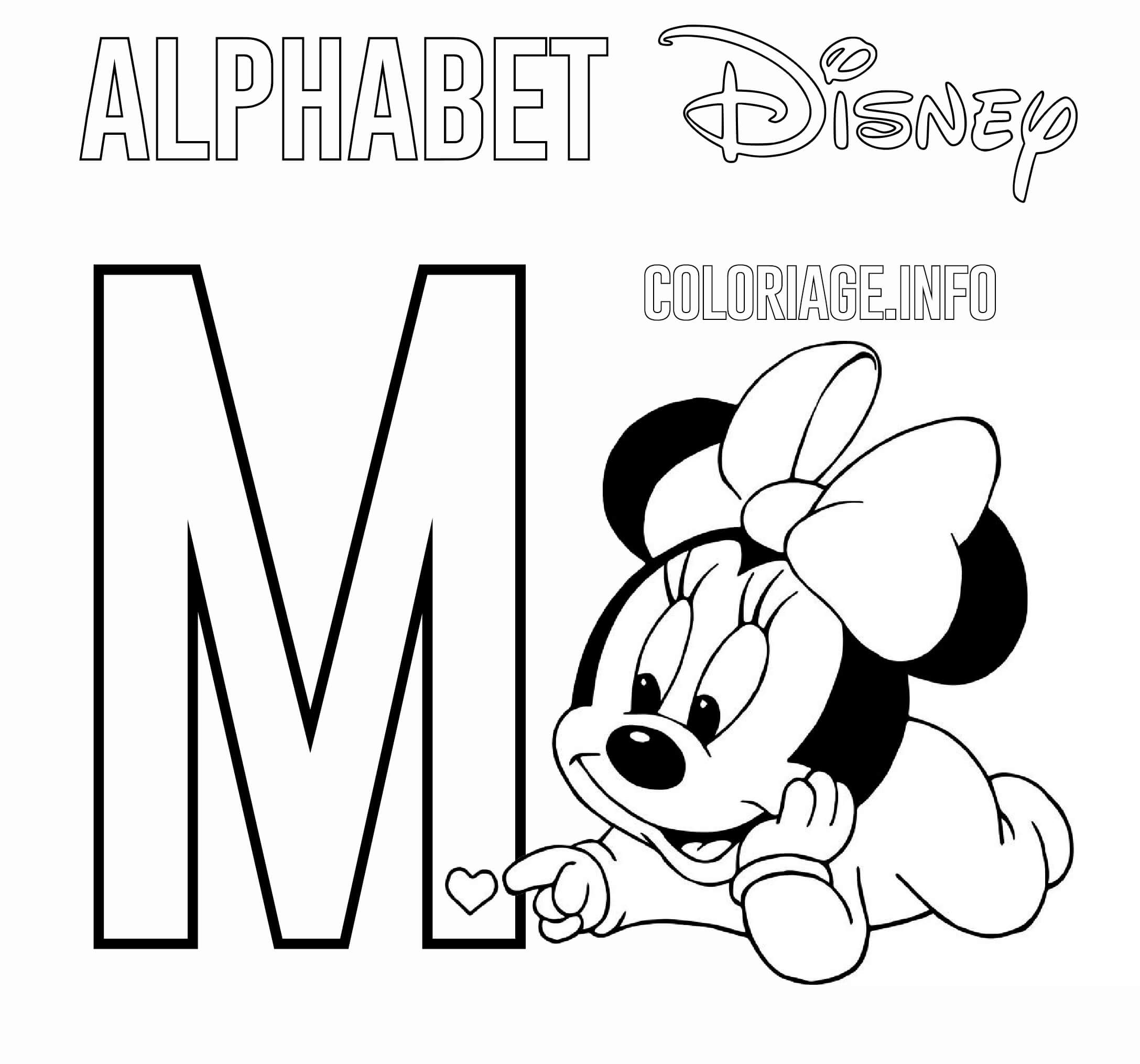 M For Minnie Mouse Disney