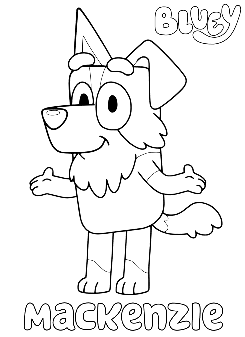 Mackenzie From Blueys Coloring Pages   Coloring Cool