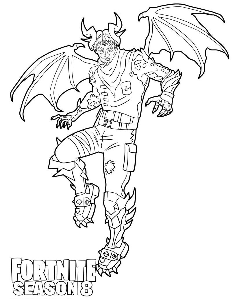Malcor From Fortnite Season 8 Coloring Page