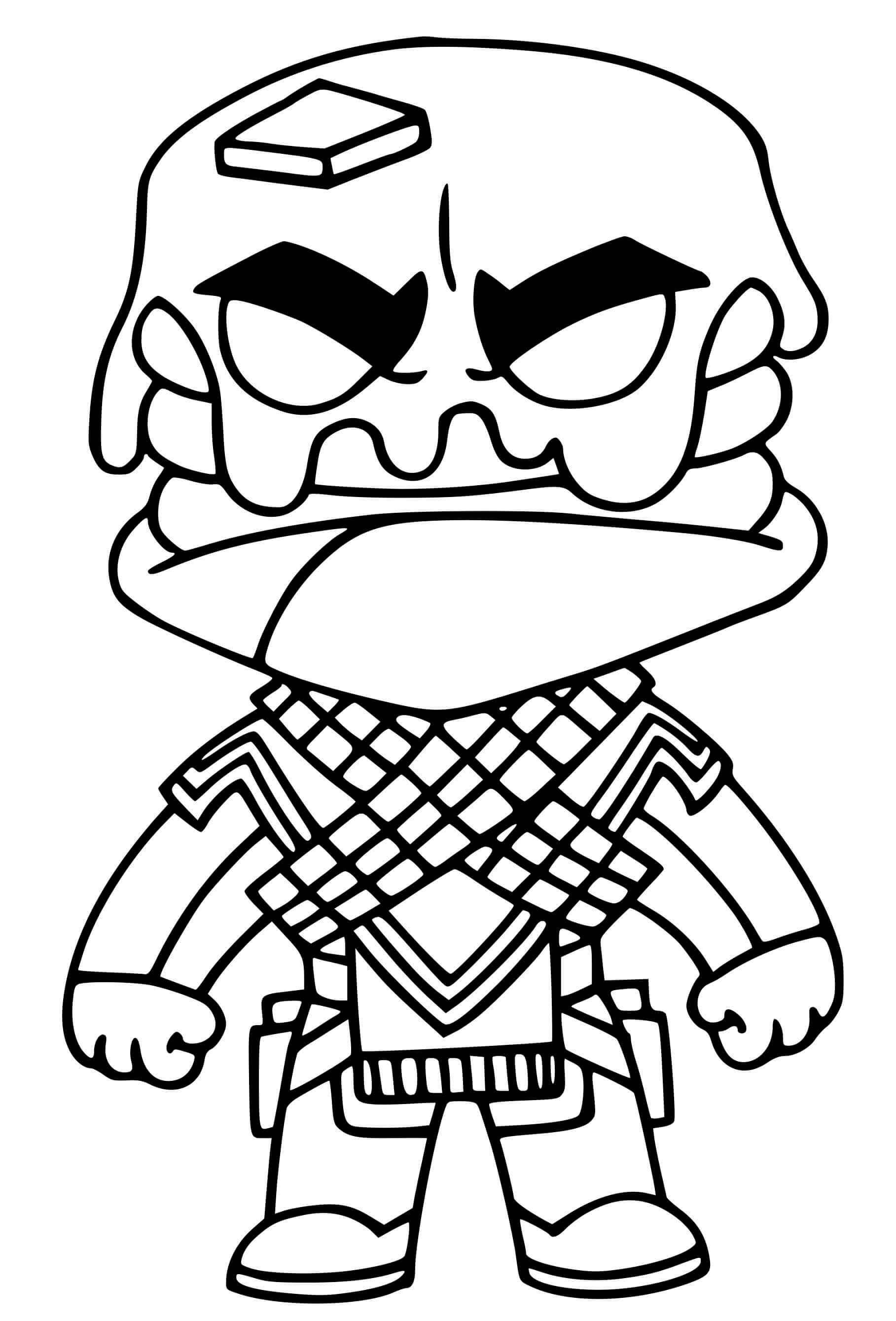 Mancake From Fortnite Coloring Page