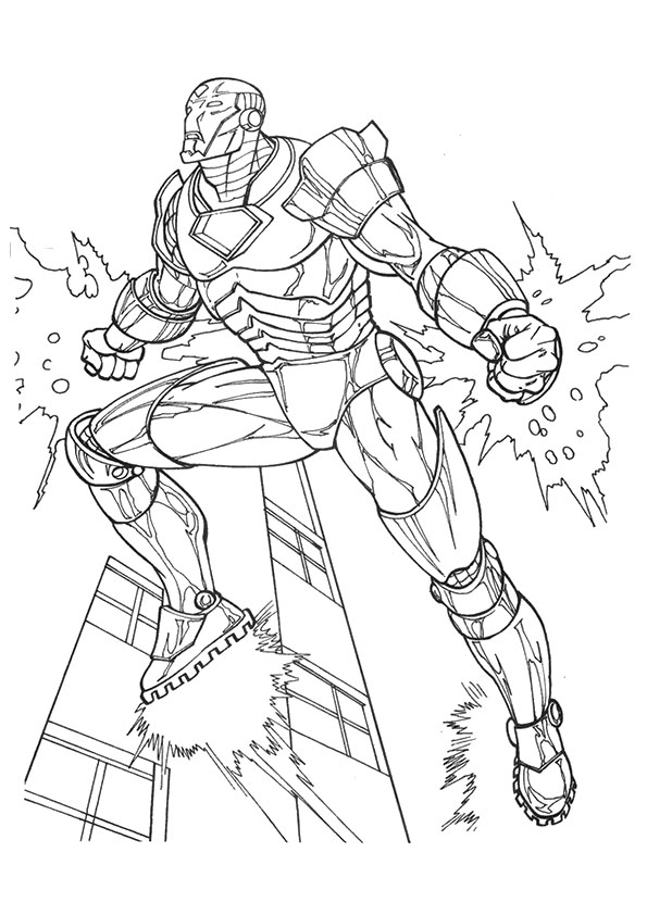 Mark 3 A4 Avengers Marvel Coloring Page