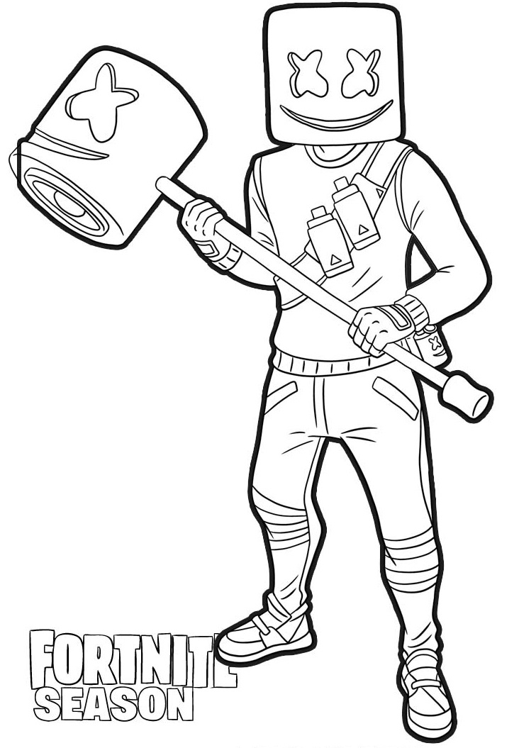 Marsh Walk From Fortnite Coloring Page