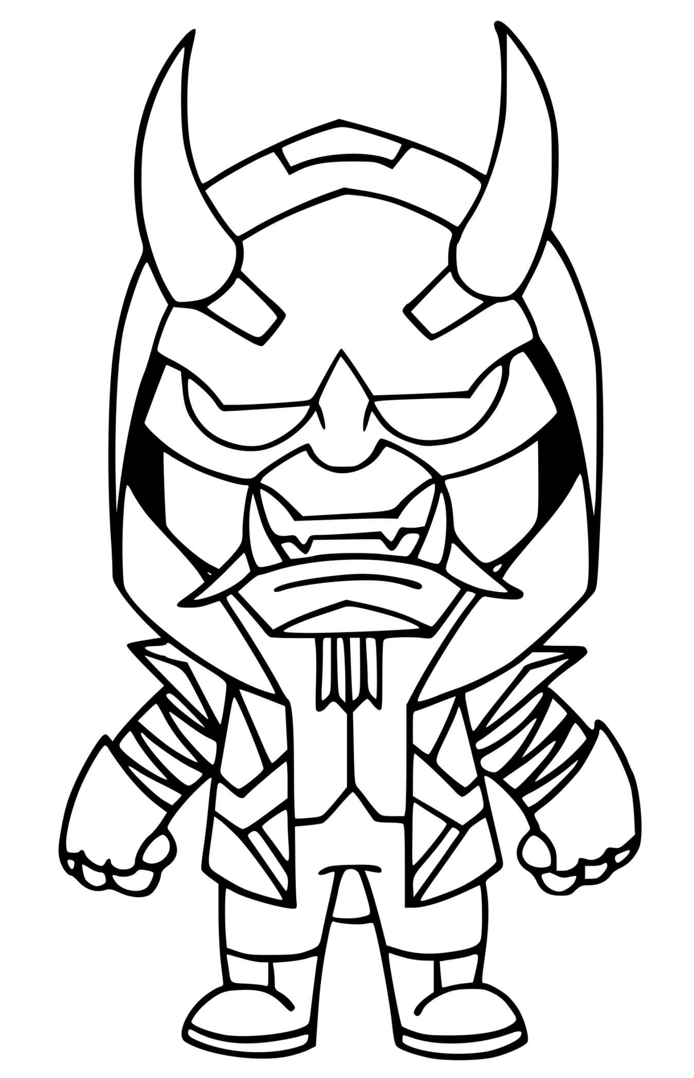 Masked Fade Fortnite Coloring Page