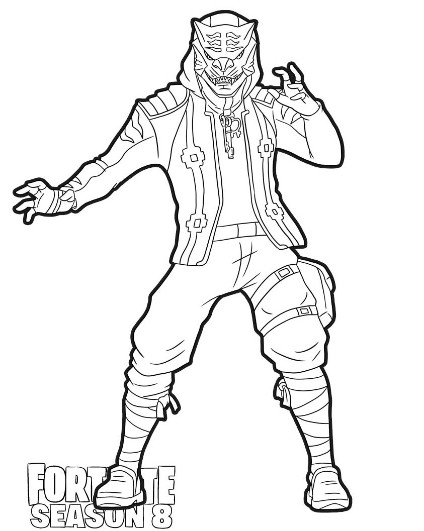 Master Key From Fortnite Season 8 Coloring Page