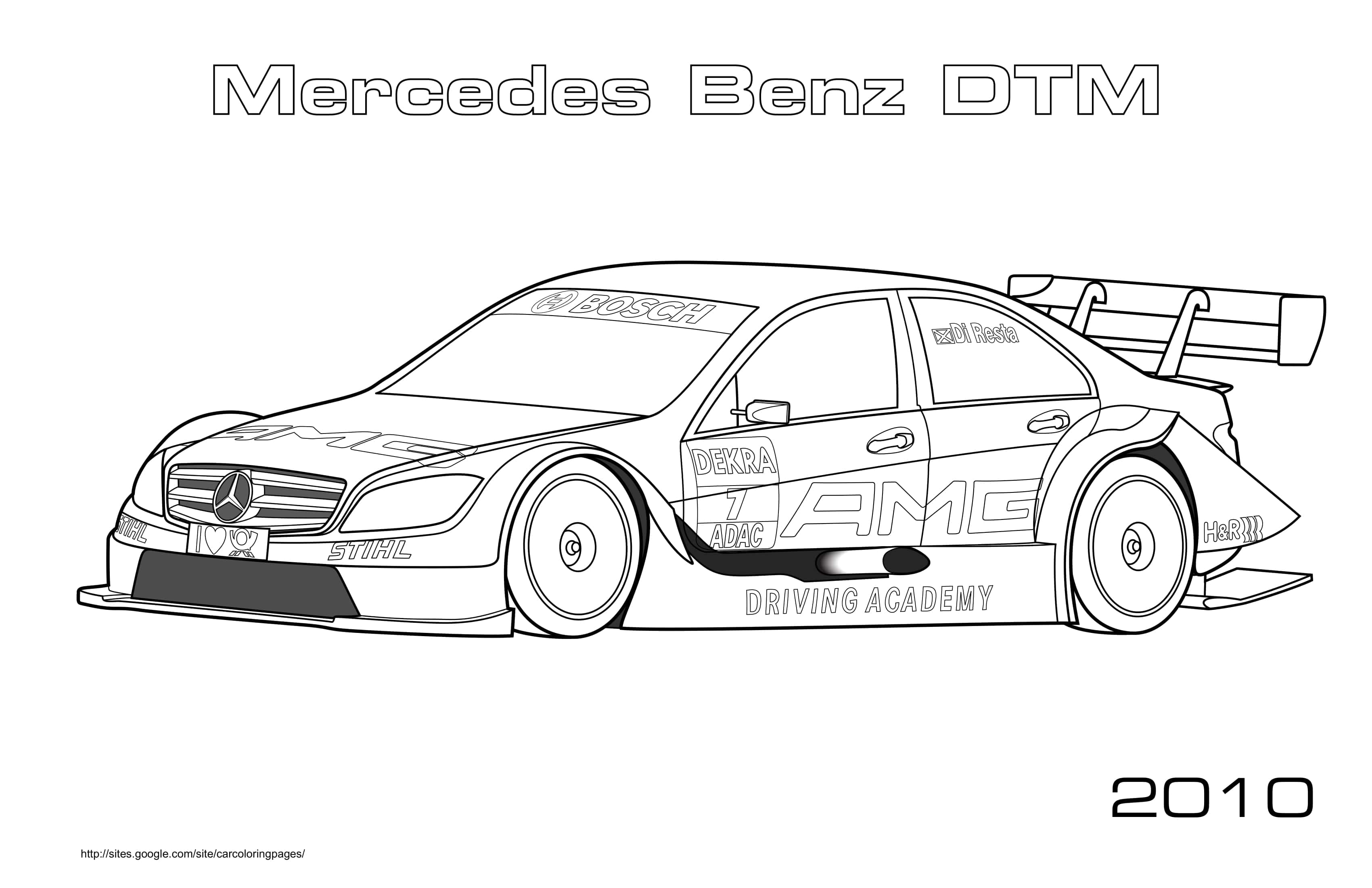 Mercedes Benz Dtm 2010 Coloring Page