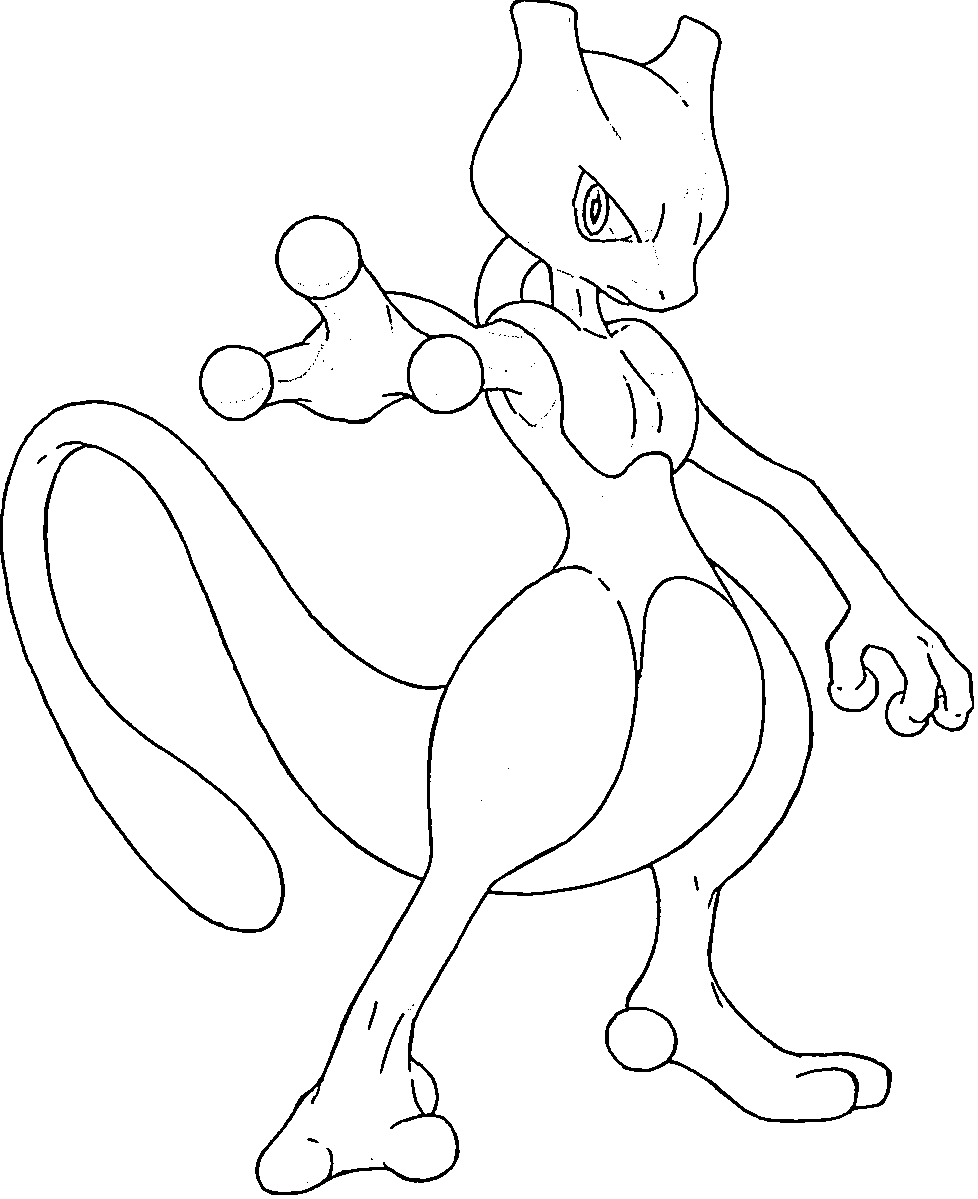 Mewtwo Legendaire Generation 20 Coloring Pages   Coloring Cool