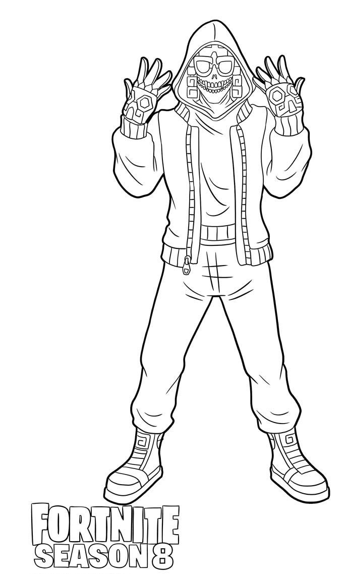Mezmer From Fortnite Season 8 Coloring Page