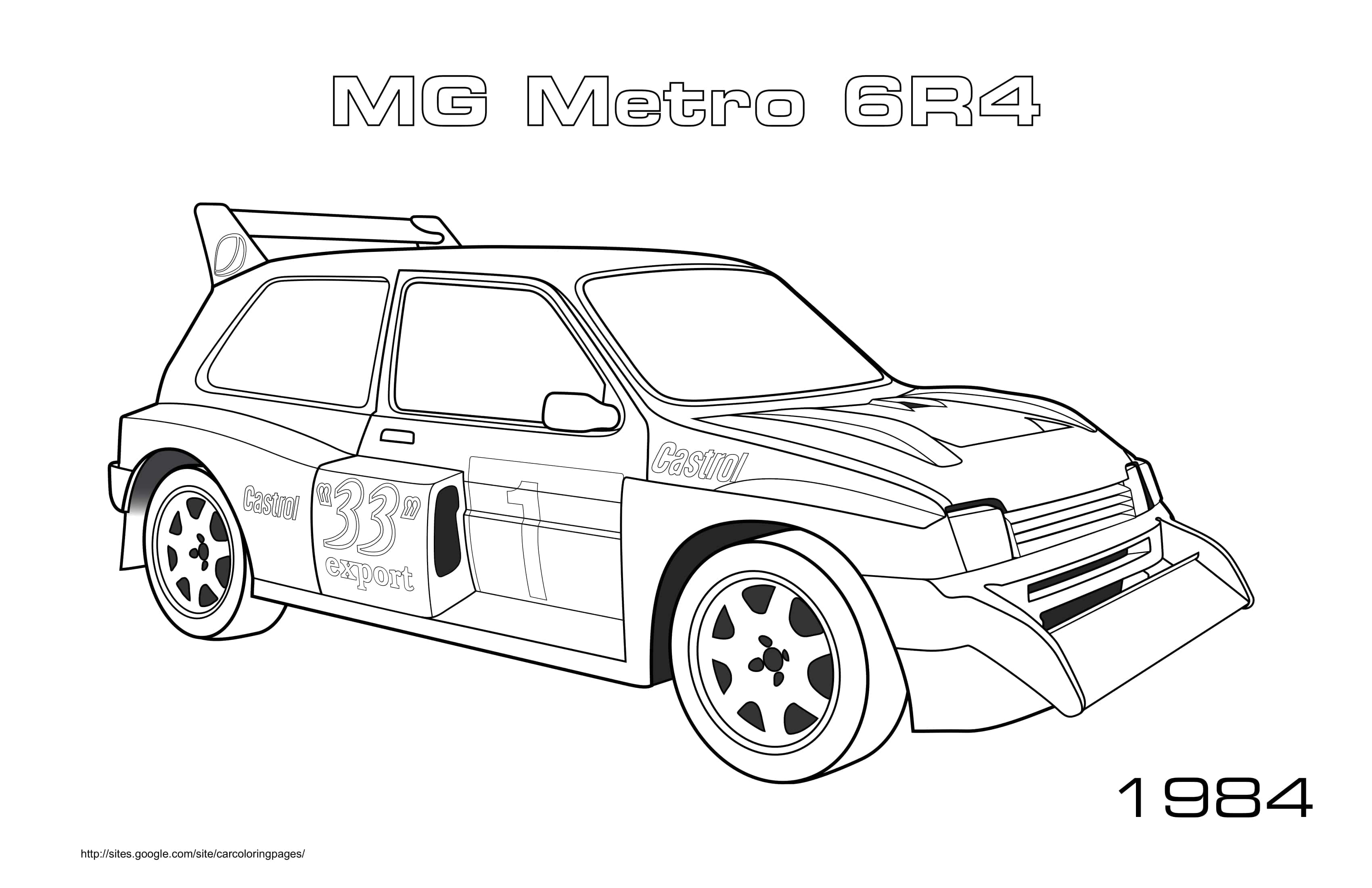 Mg Metro 6r4 1984 Coloring Page