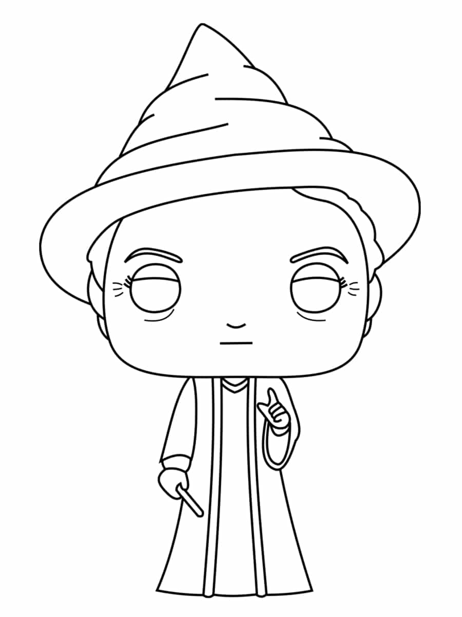 Minerva McGonagall Head Of Gryffindor House At Hogwarts Coloring Page