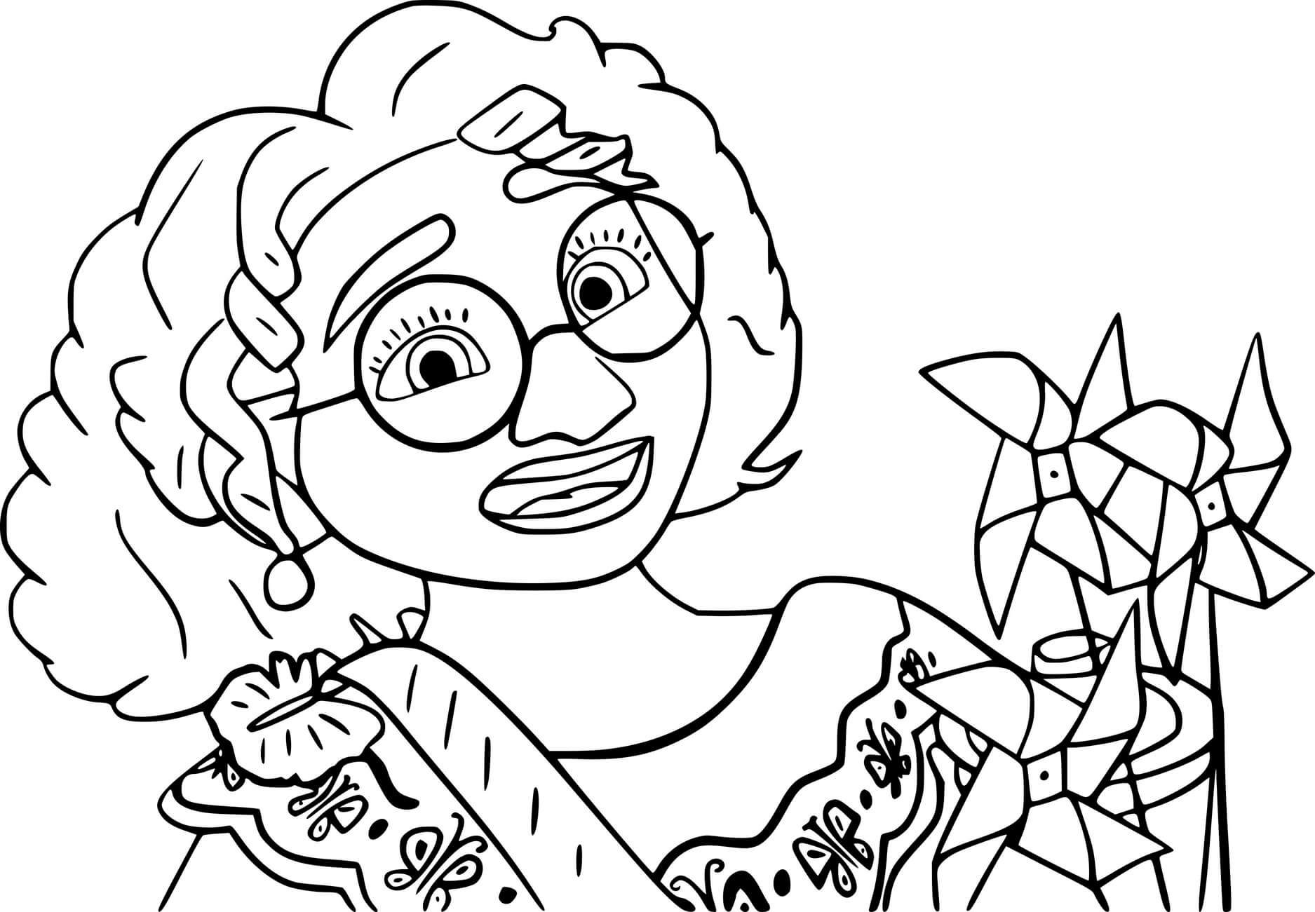Mirabel And Windmills Coloring Page