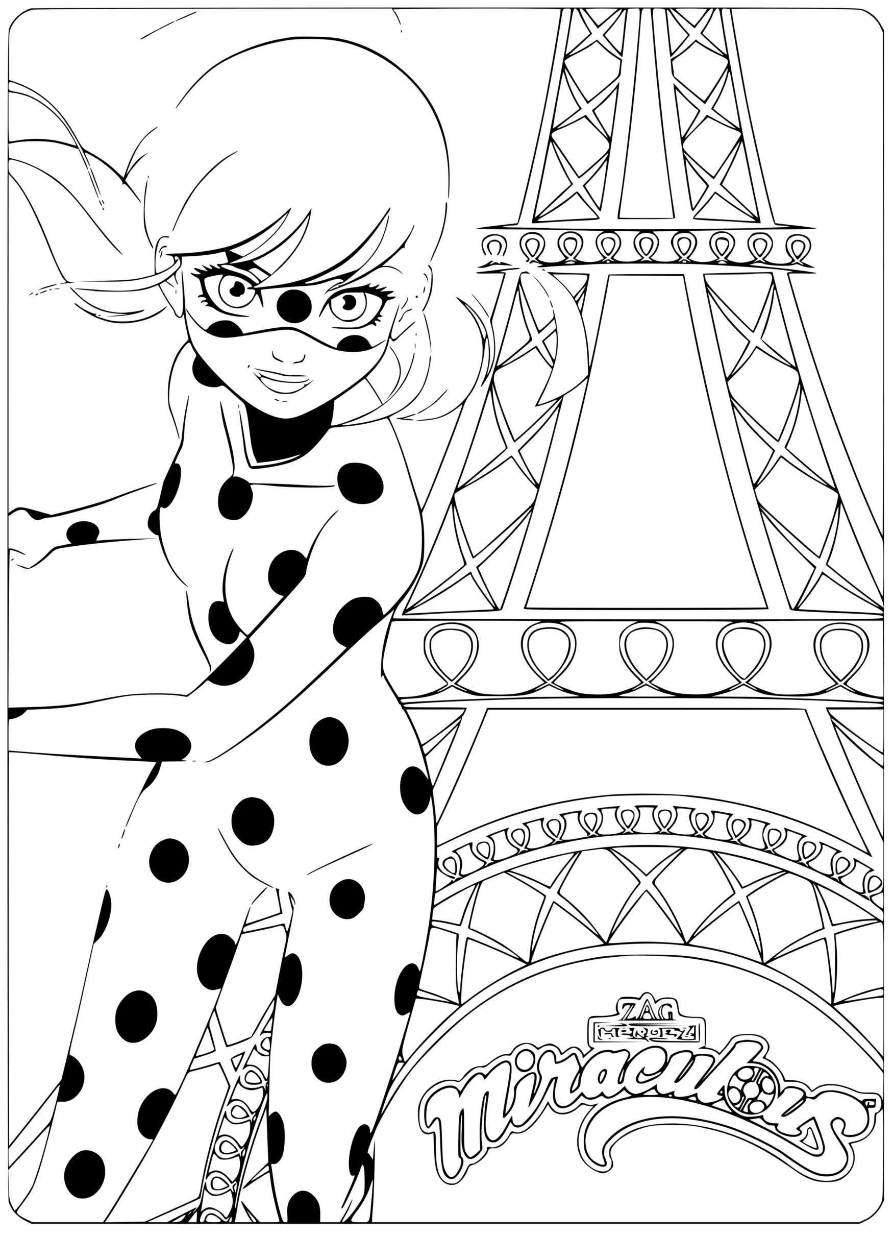 Miraculous Ladybug And Cat Noir Coloring Page
