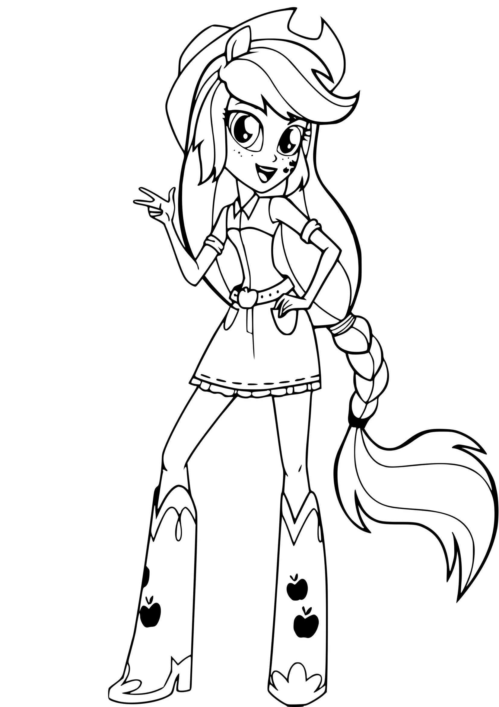 My Little Pony Equestria Girls Apple Jack Coloring Pages ...