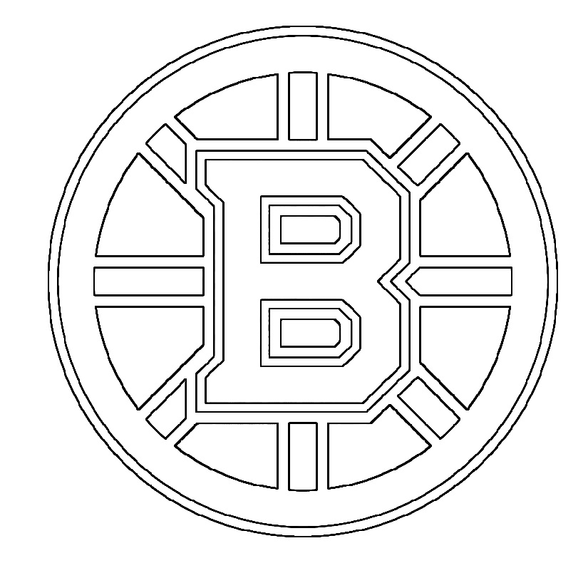 NHL Boston Bruins Logo Coloring Page