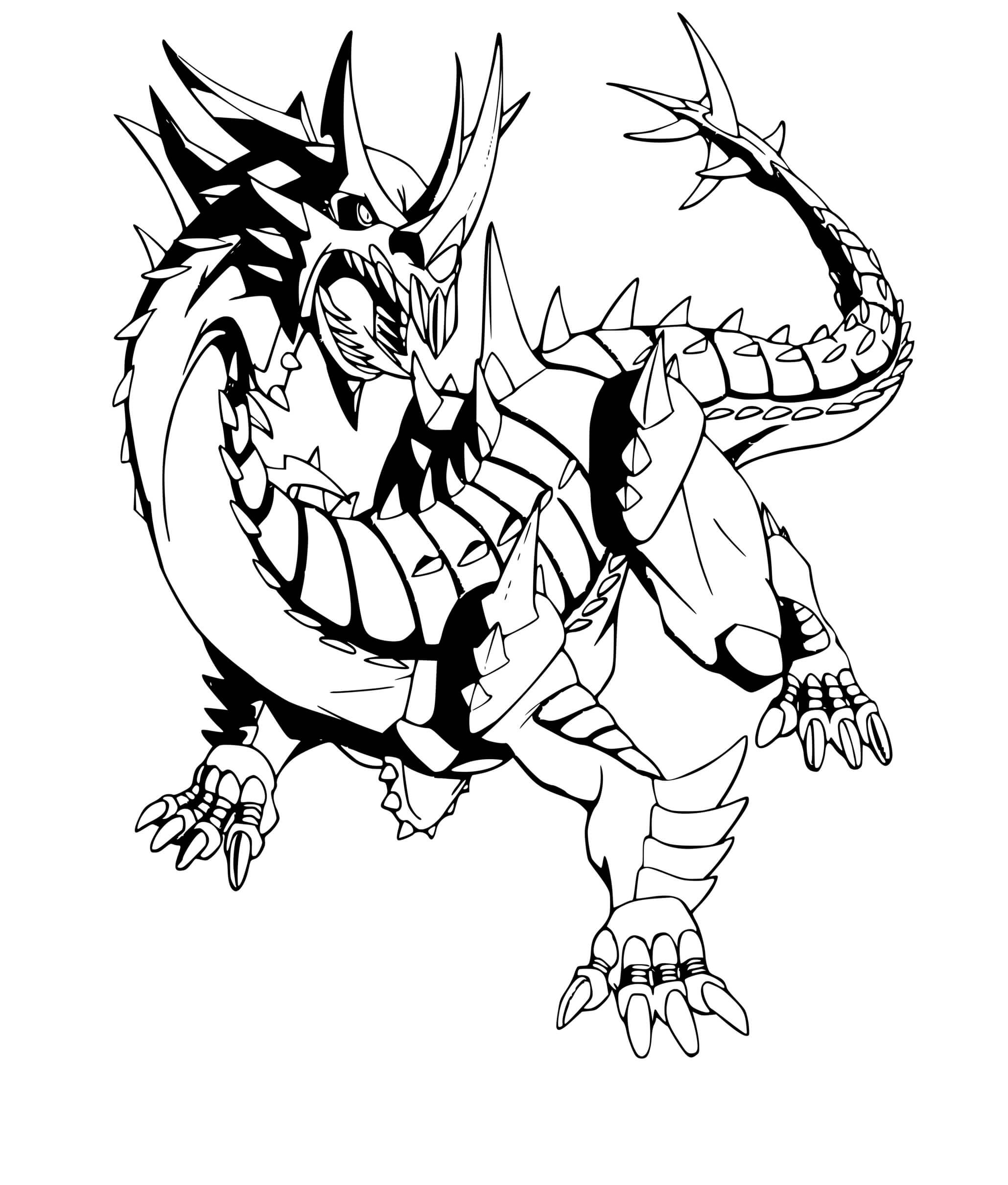 Naga Dragon Bakugan Coloring Page