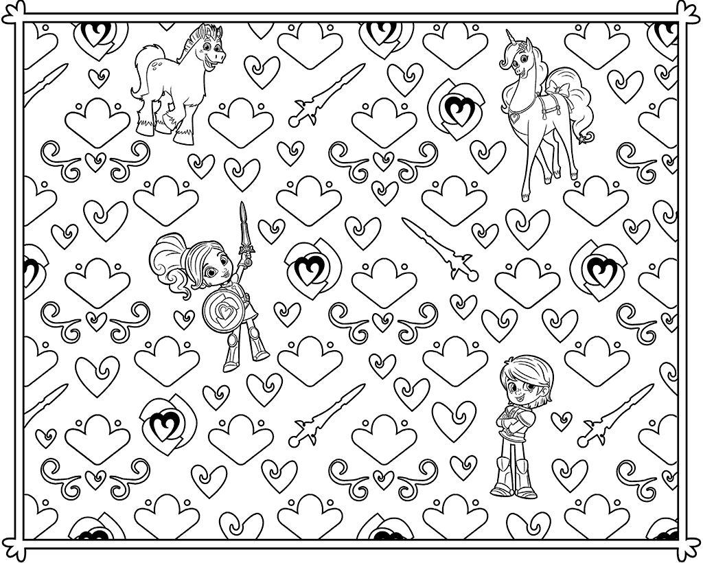 Nella Princess Adult Colouring Page To Promote Stress Relief Coloring Page