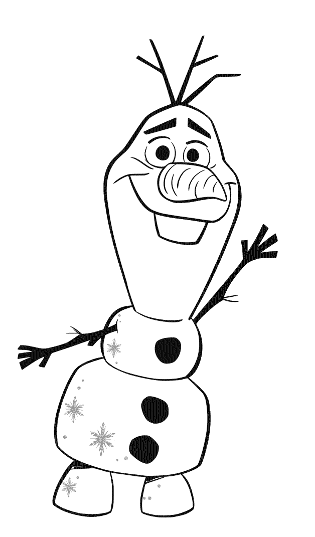 New Olaf Coloring Page