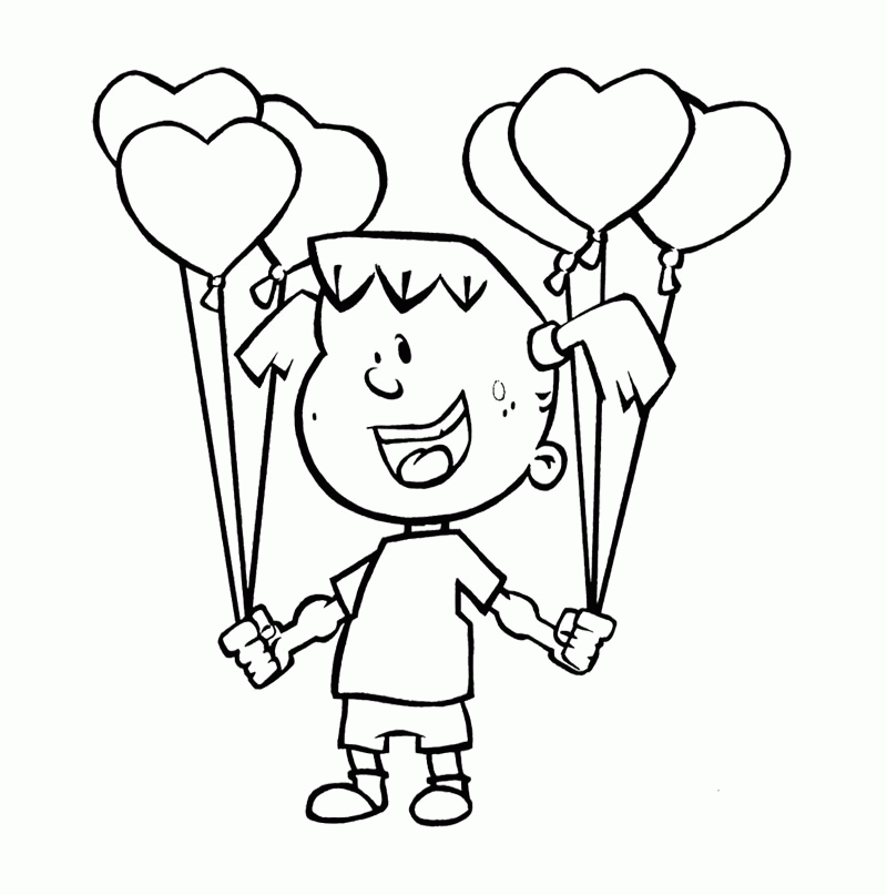 New Year Kids Coloring Page