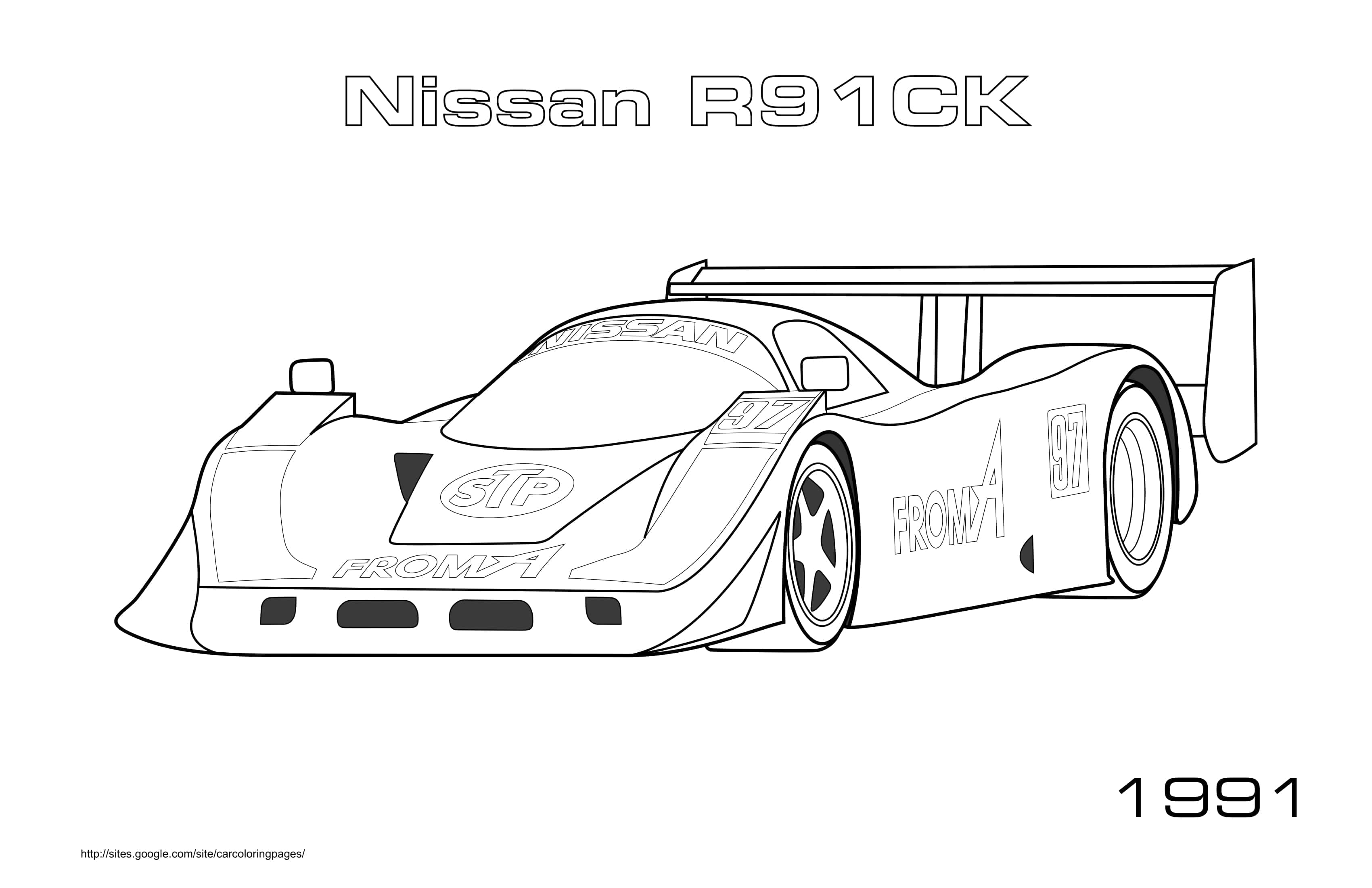 Nissan R91ck 1991 Coloring Page