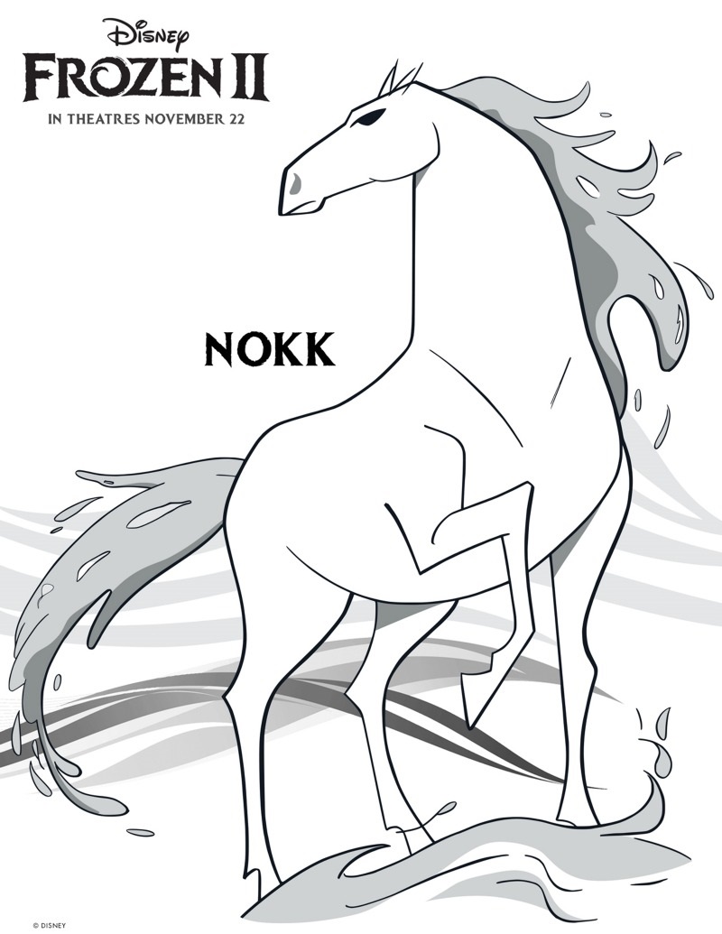 Nokk Horse From Frozen IIs Coloring Page
