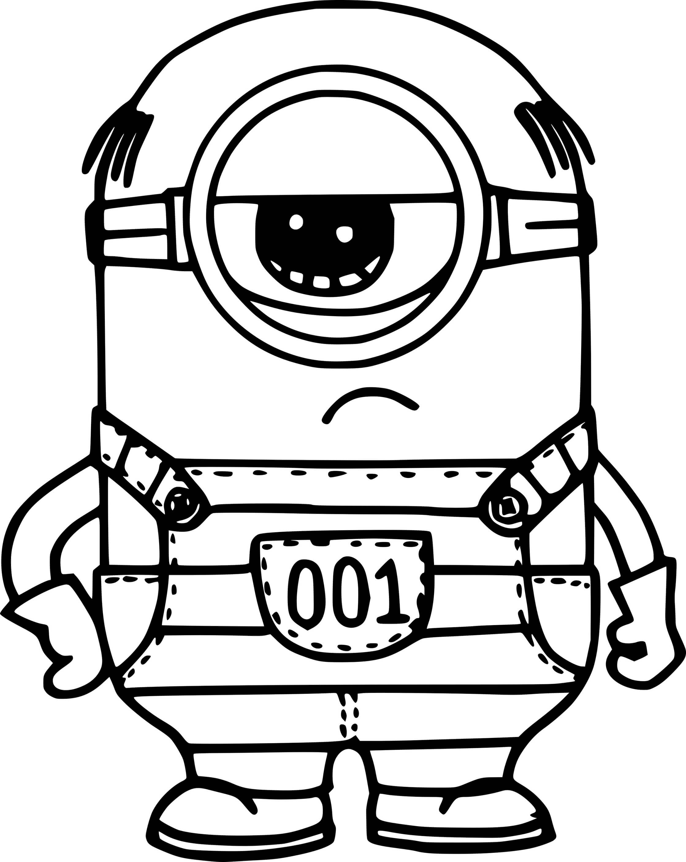 Number One Minion Coloring Page
