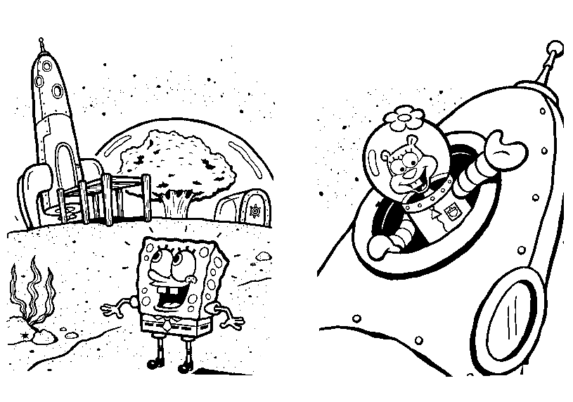 On The Moon Coloring Page