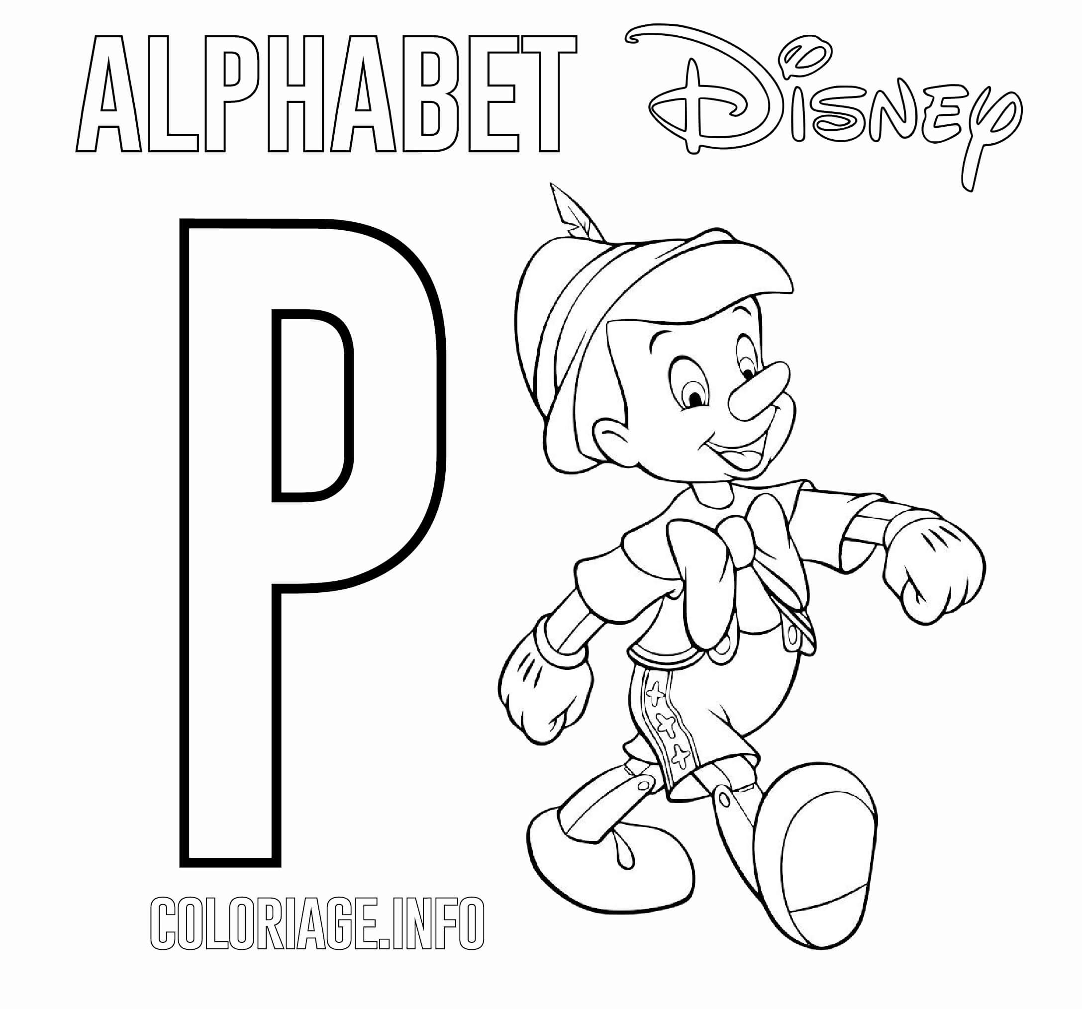 P For Pinocchio Disney