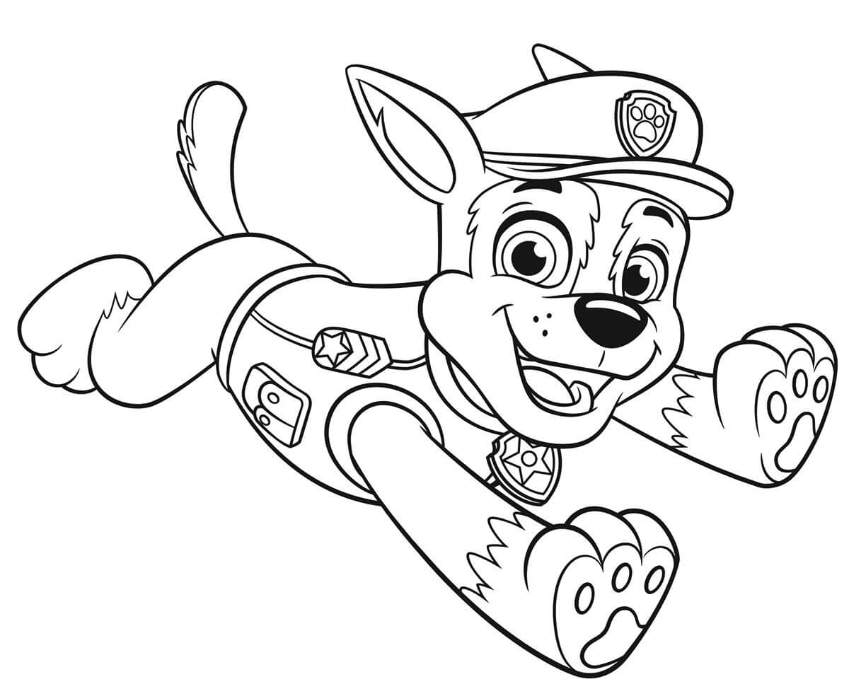 PAW Patrol Chase Coloring Pages   Coloring Cool