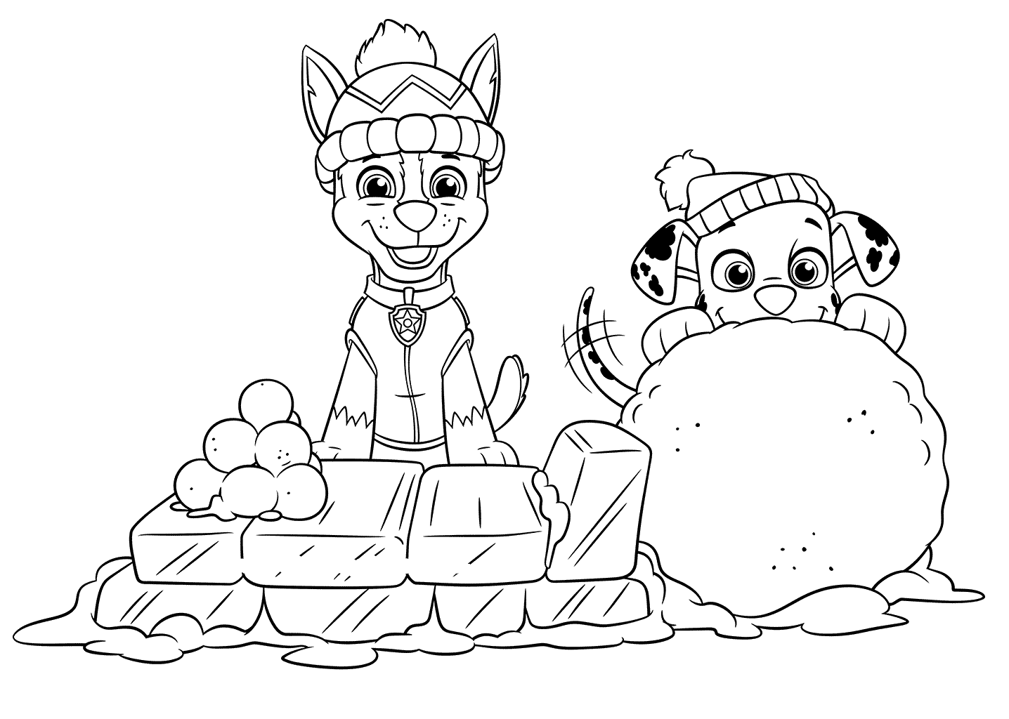 PAW Patrol Holiday Colouring Page Coloring Page