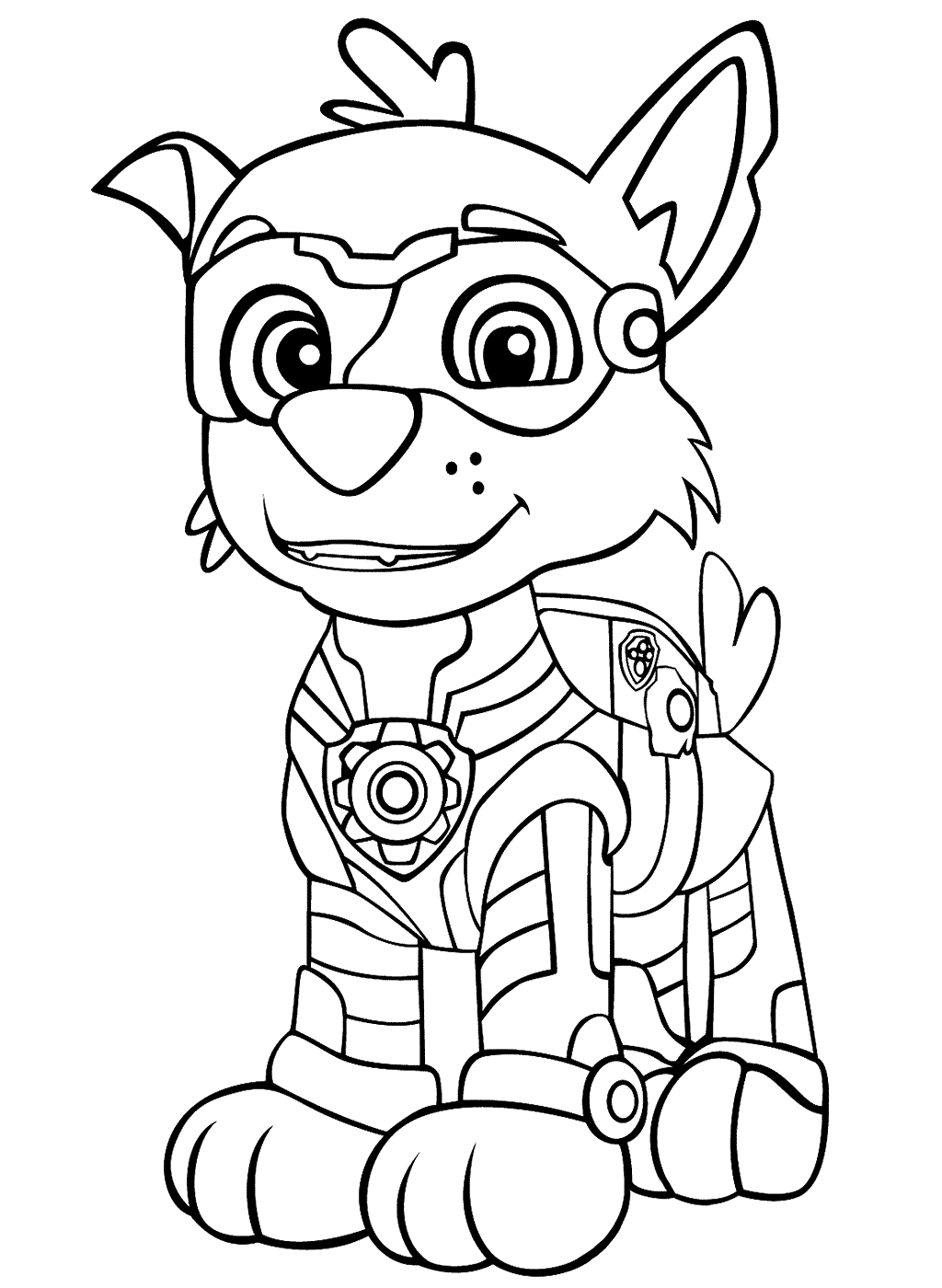 PAW Patrol Mighty Pups Rockys Coloring Page