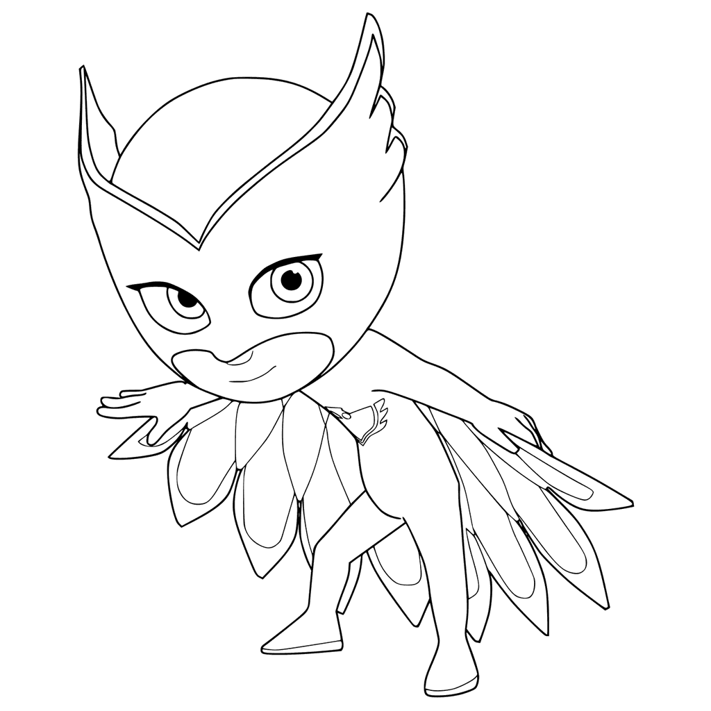 PJ Maskss Owlette Amaya Coloring Page