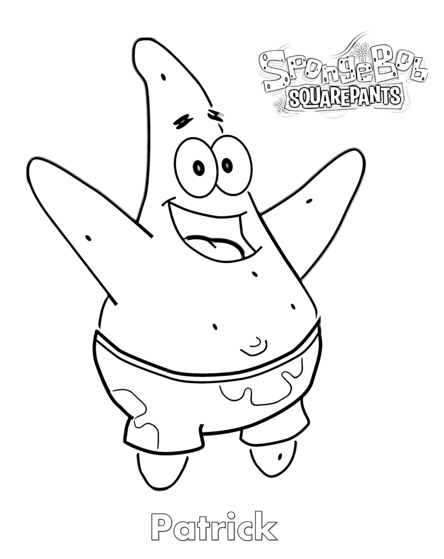 Patrick From Spongebob Coloring Page