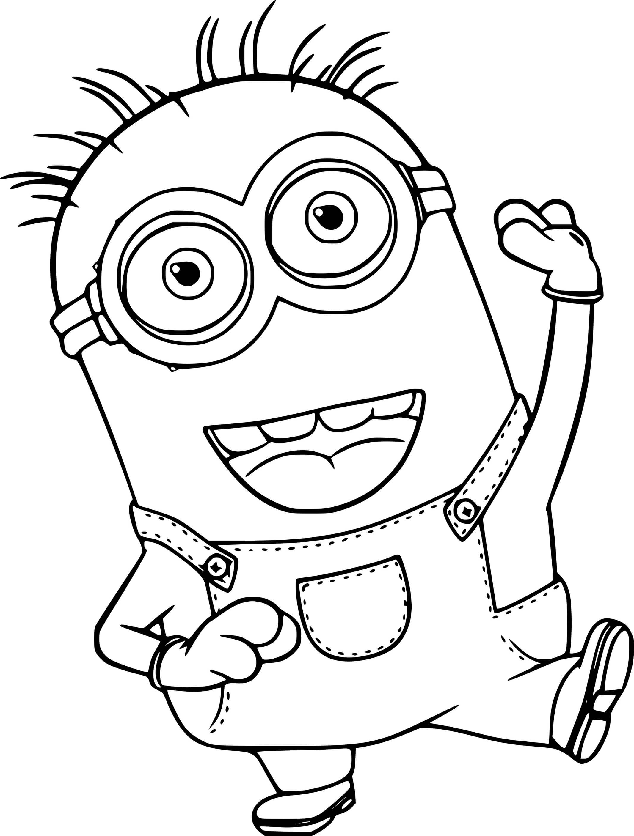 Phil Minion Dancing Coloring Page