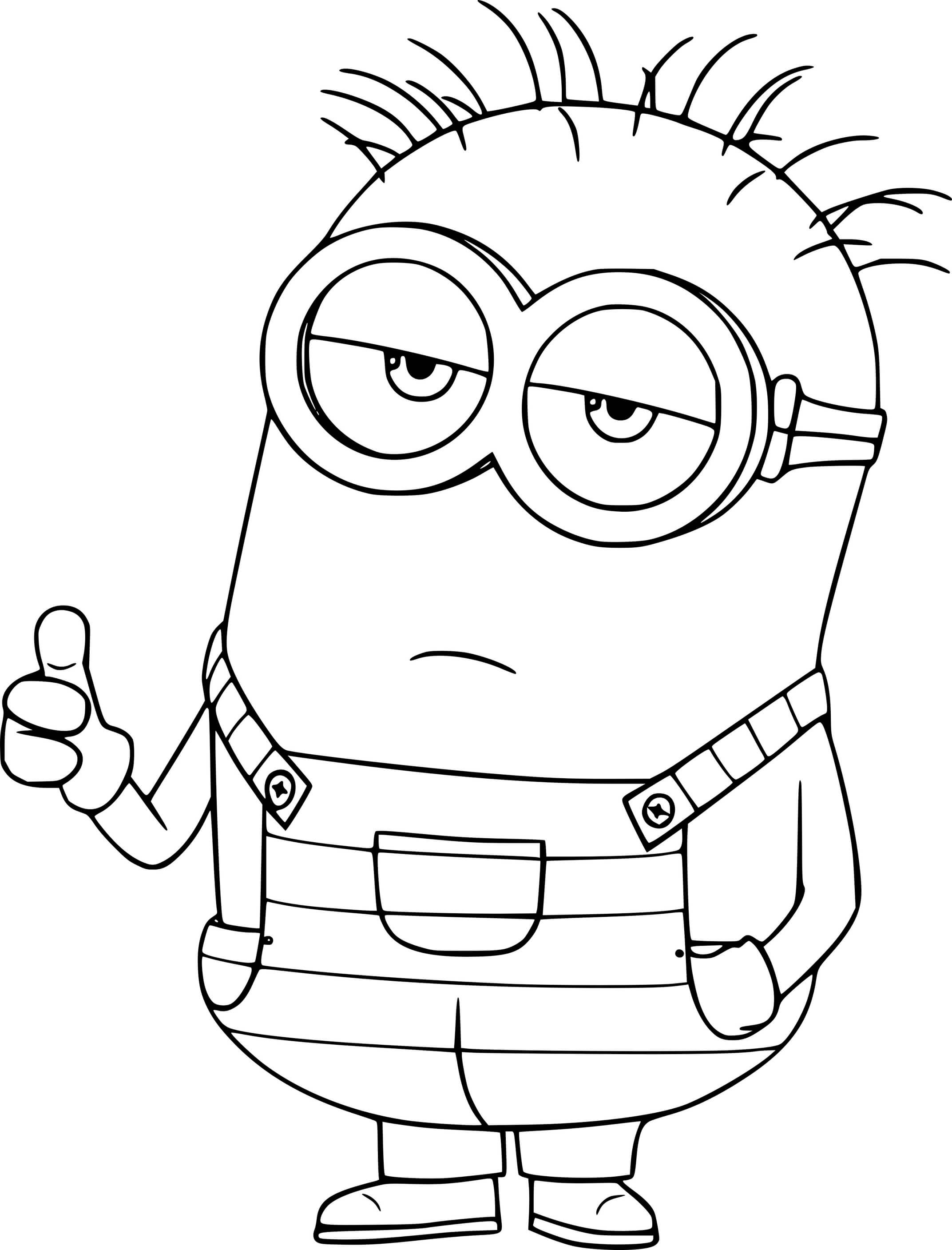 Phil Minion Thumbs Up Coloring Page