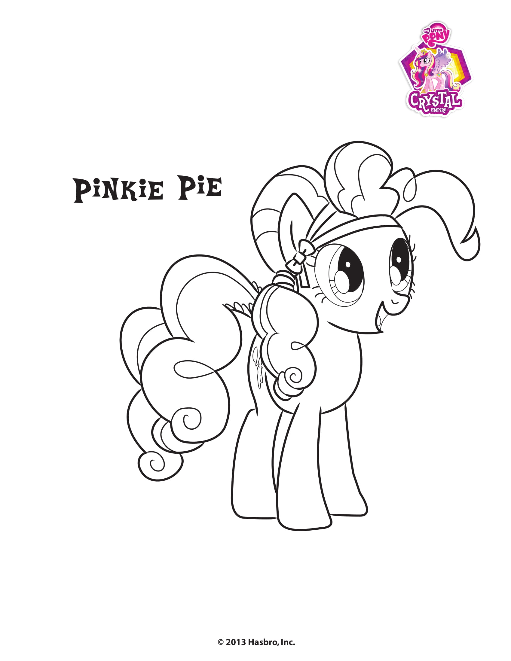 Pinkie Pie Crystal Empire My Little Pony Coloring Page
