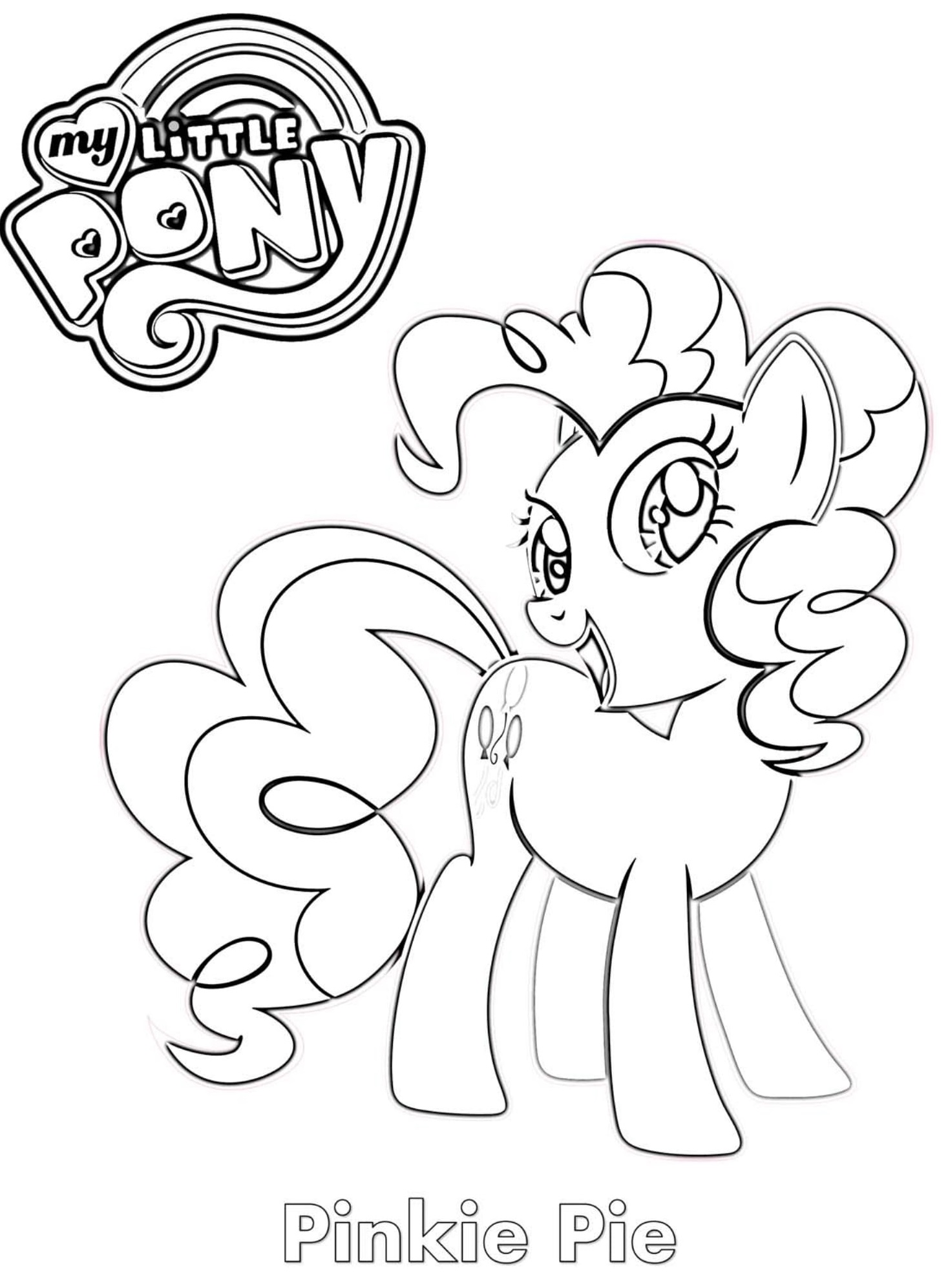 Pinkie Pie MLP Coloring Page
