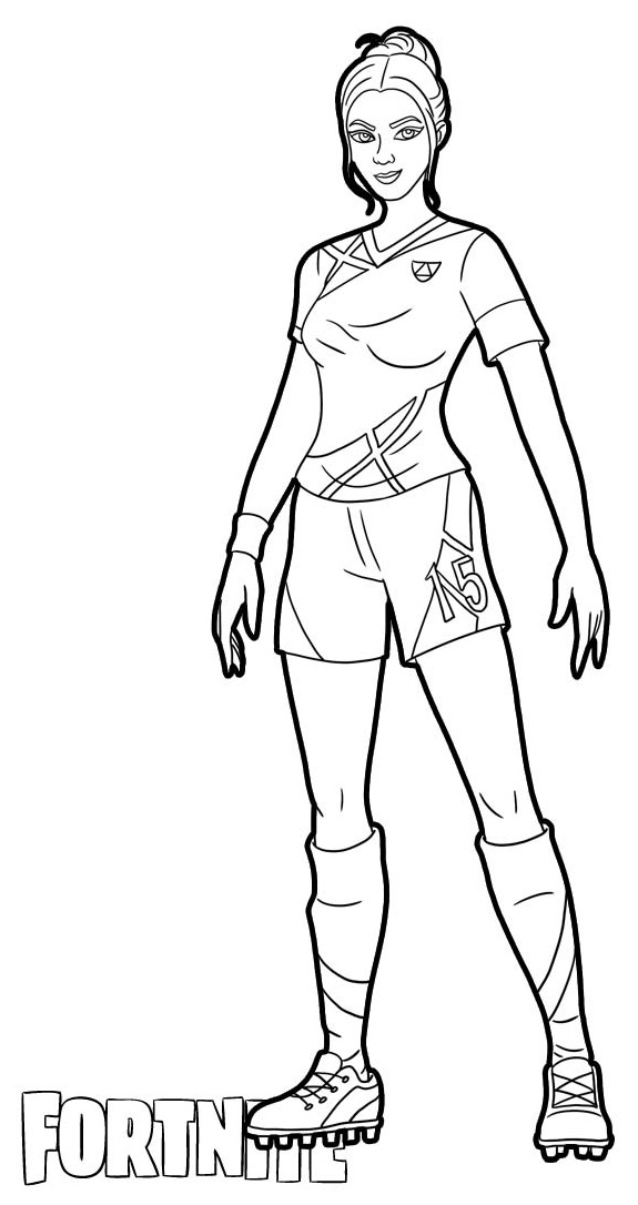 Poised Playmaker Skin From Fortnite Coloring Page