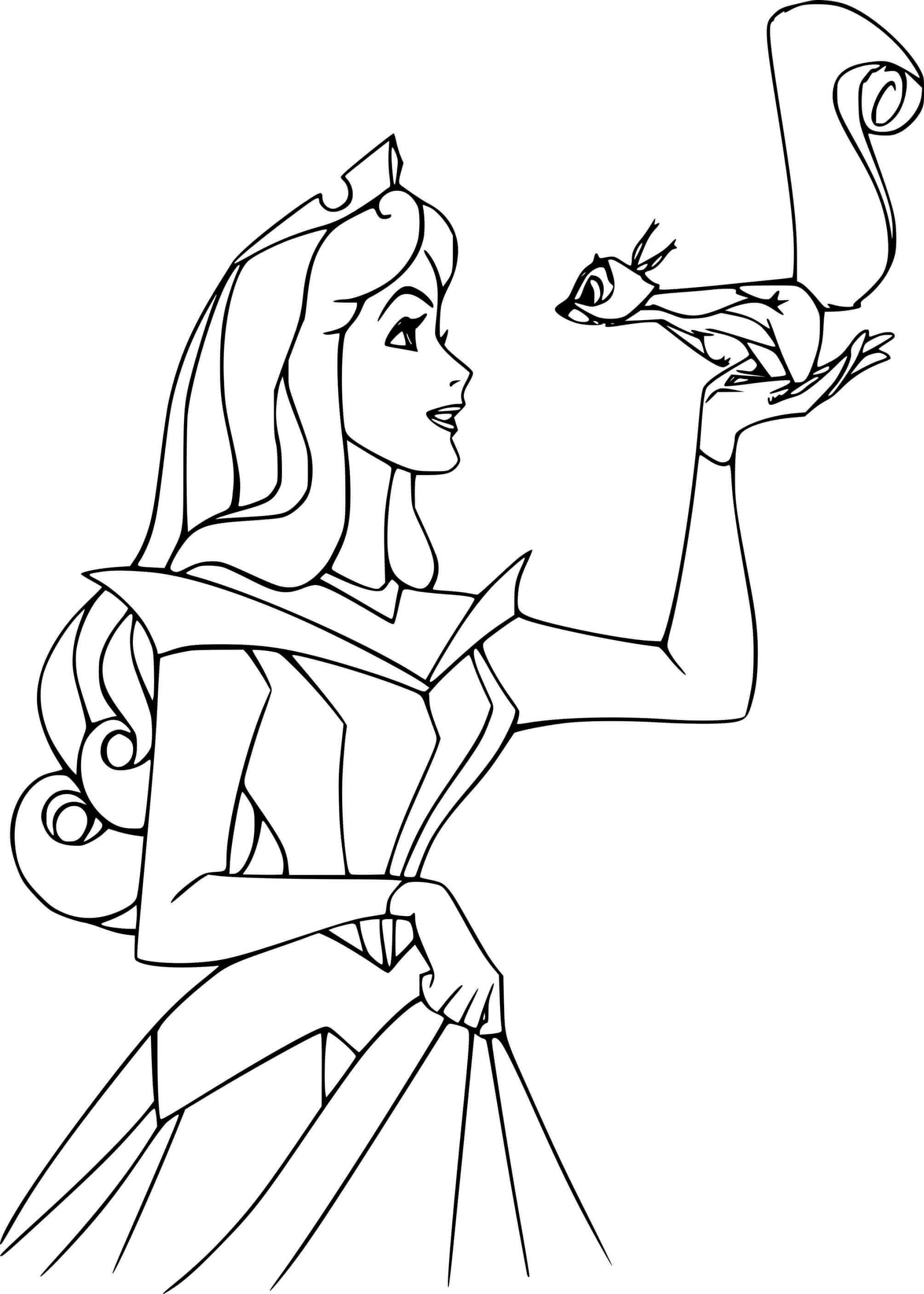 Princess Aurora And A Squirrel