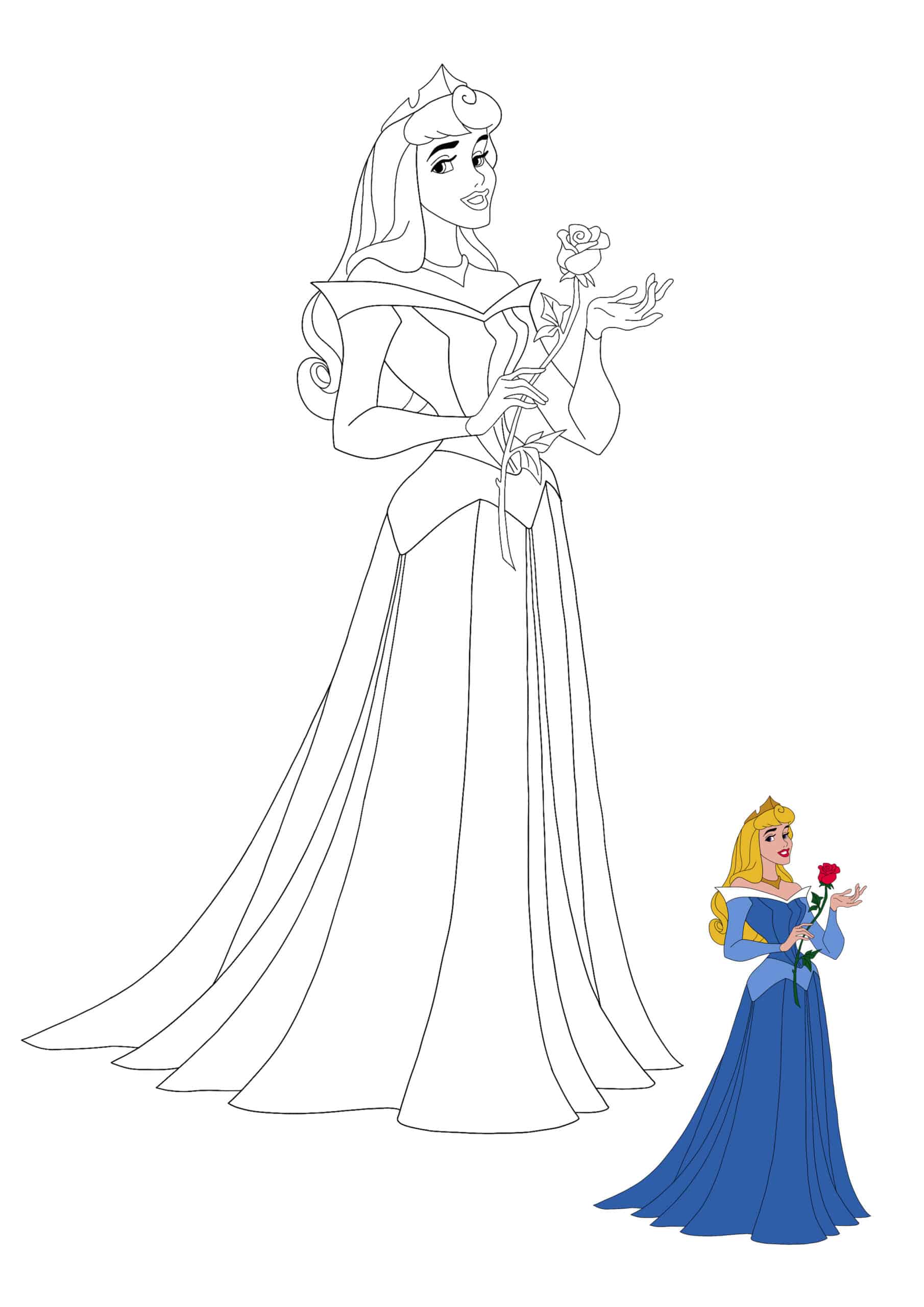 Princess Aurora From Sleeping Beauty Coloring Page