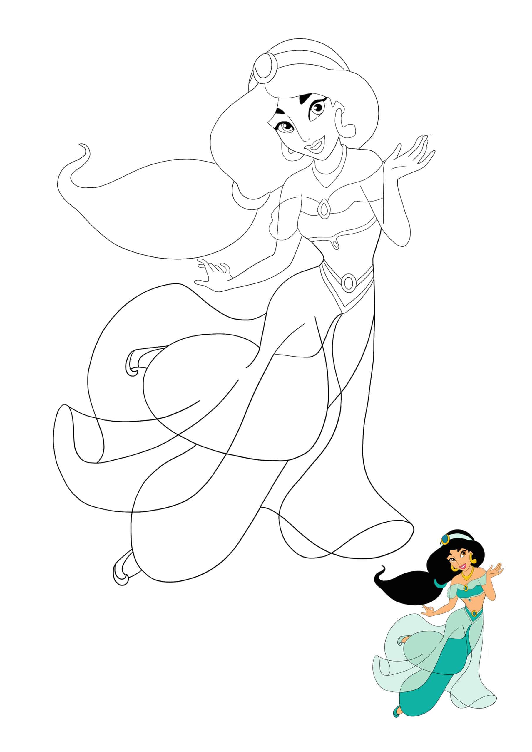 Princess Jasmine Coloring Page