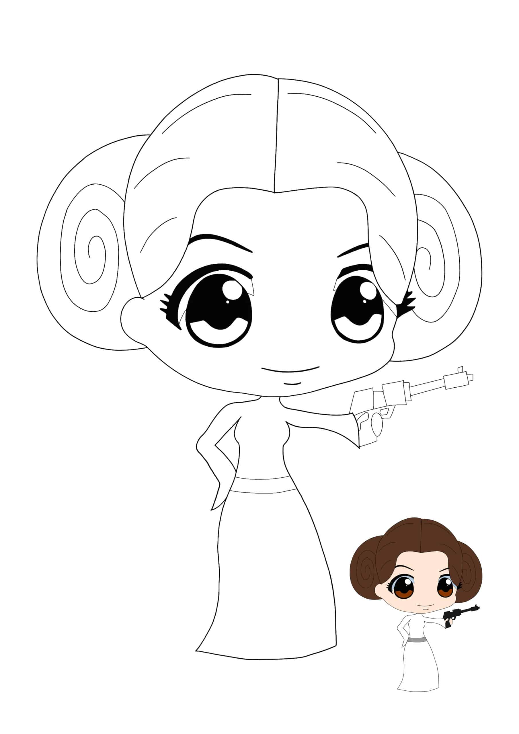 Princess Leia Coloring Pages   Coloring Cool